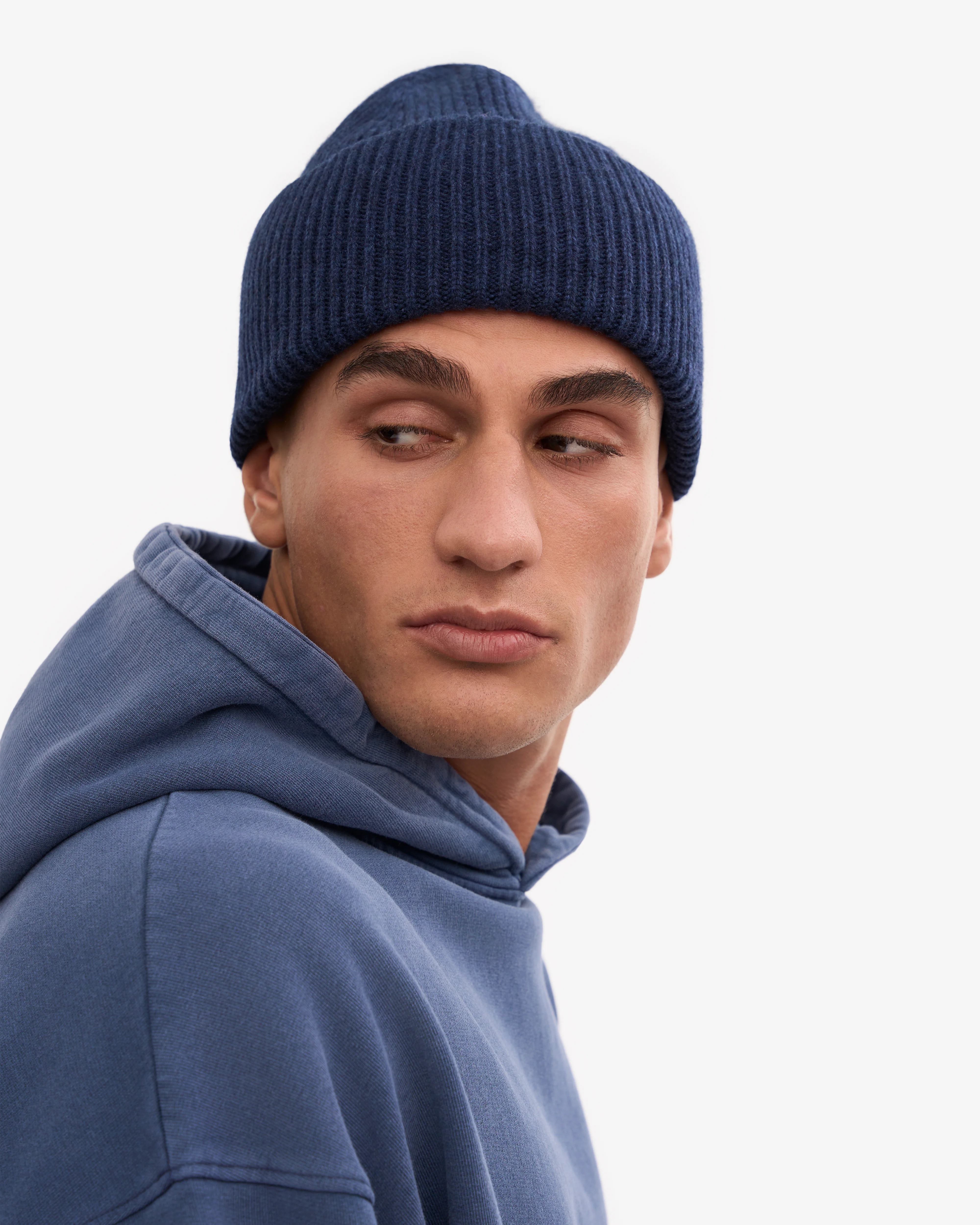 Merino Wool Hat - Marine Blue