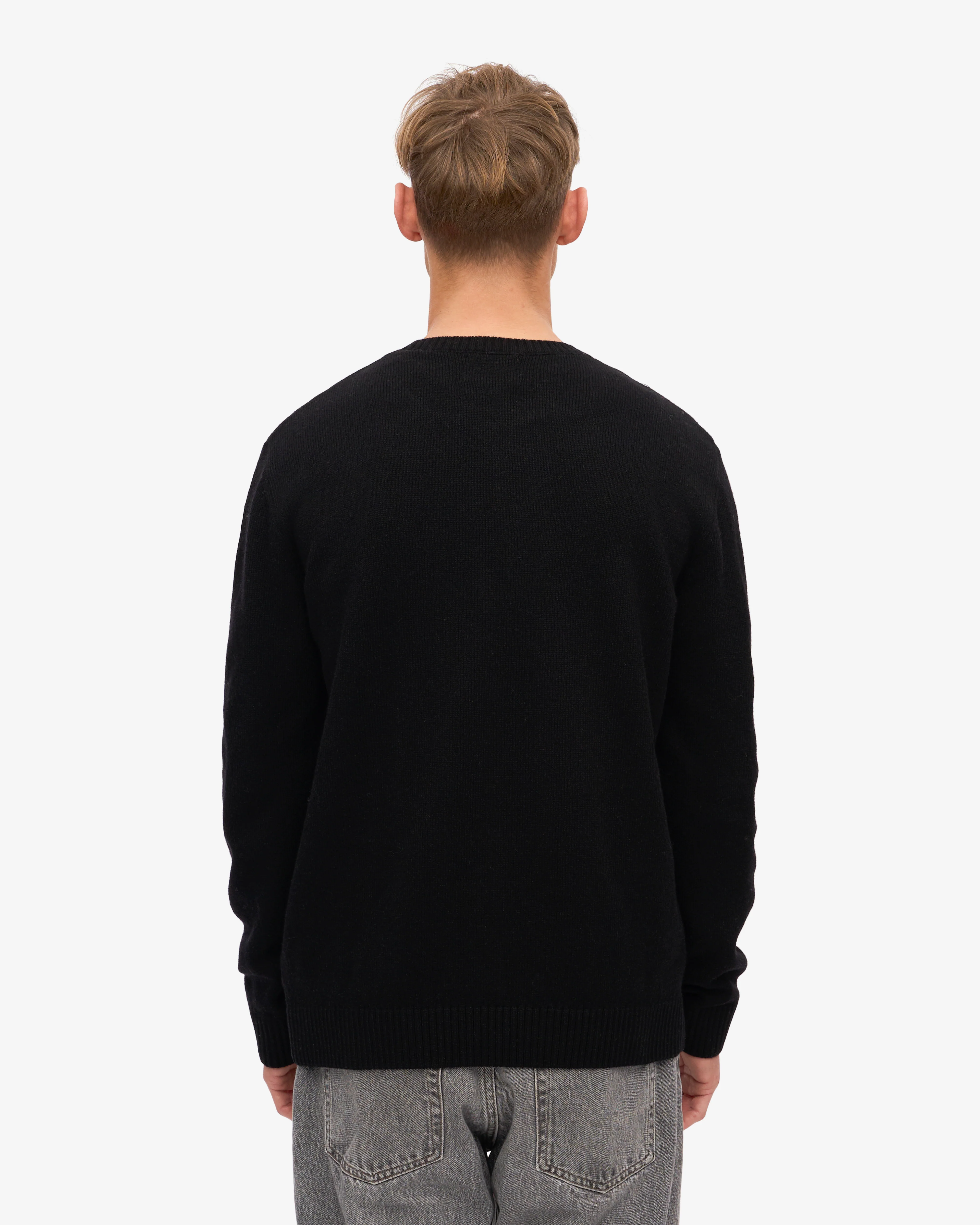 Classic Merino Wool Crew - Deep Black