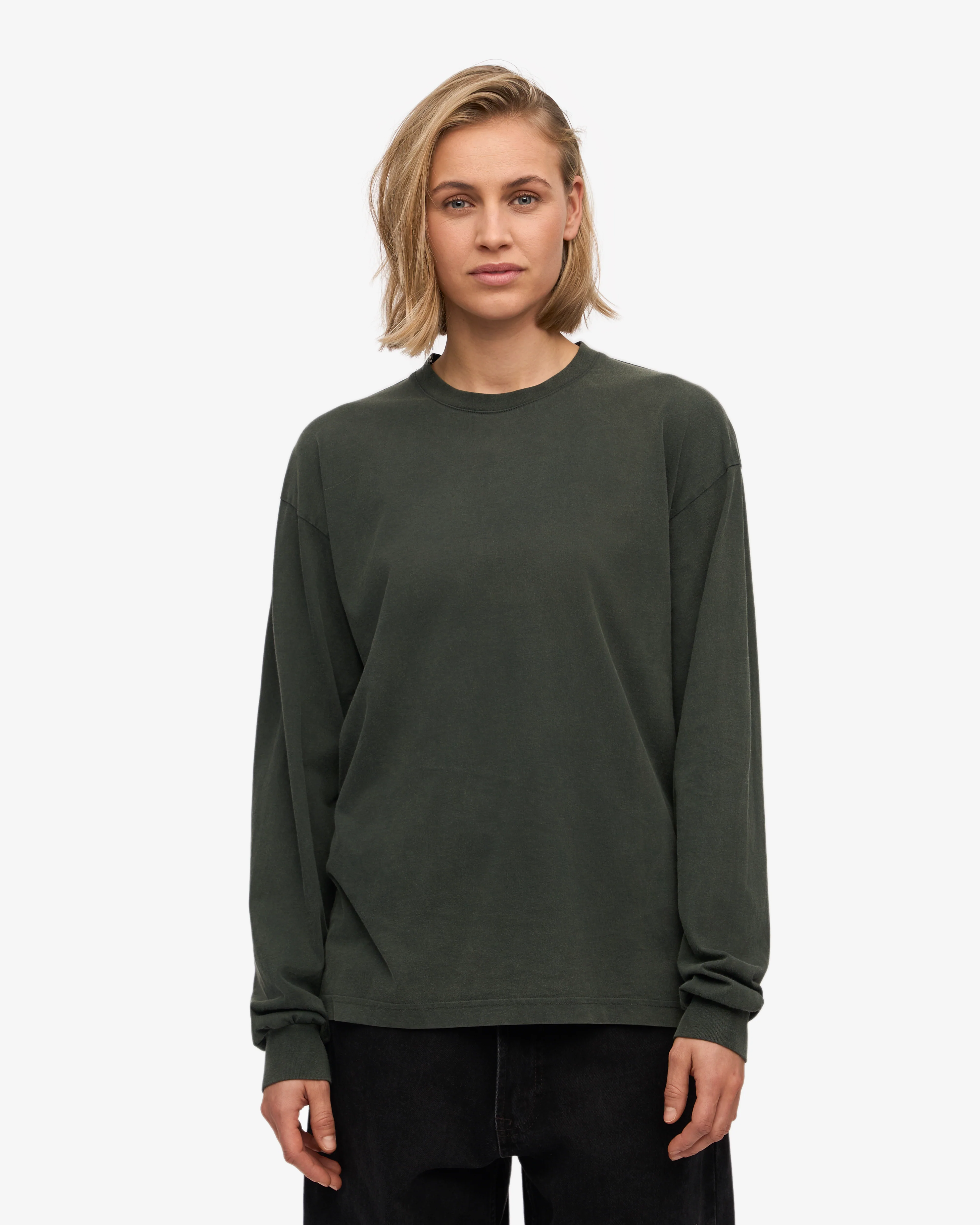Oversized Organic LS T-Shirt - Midnight Forest