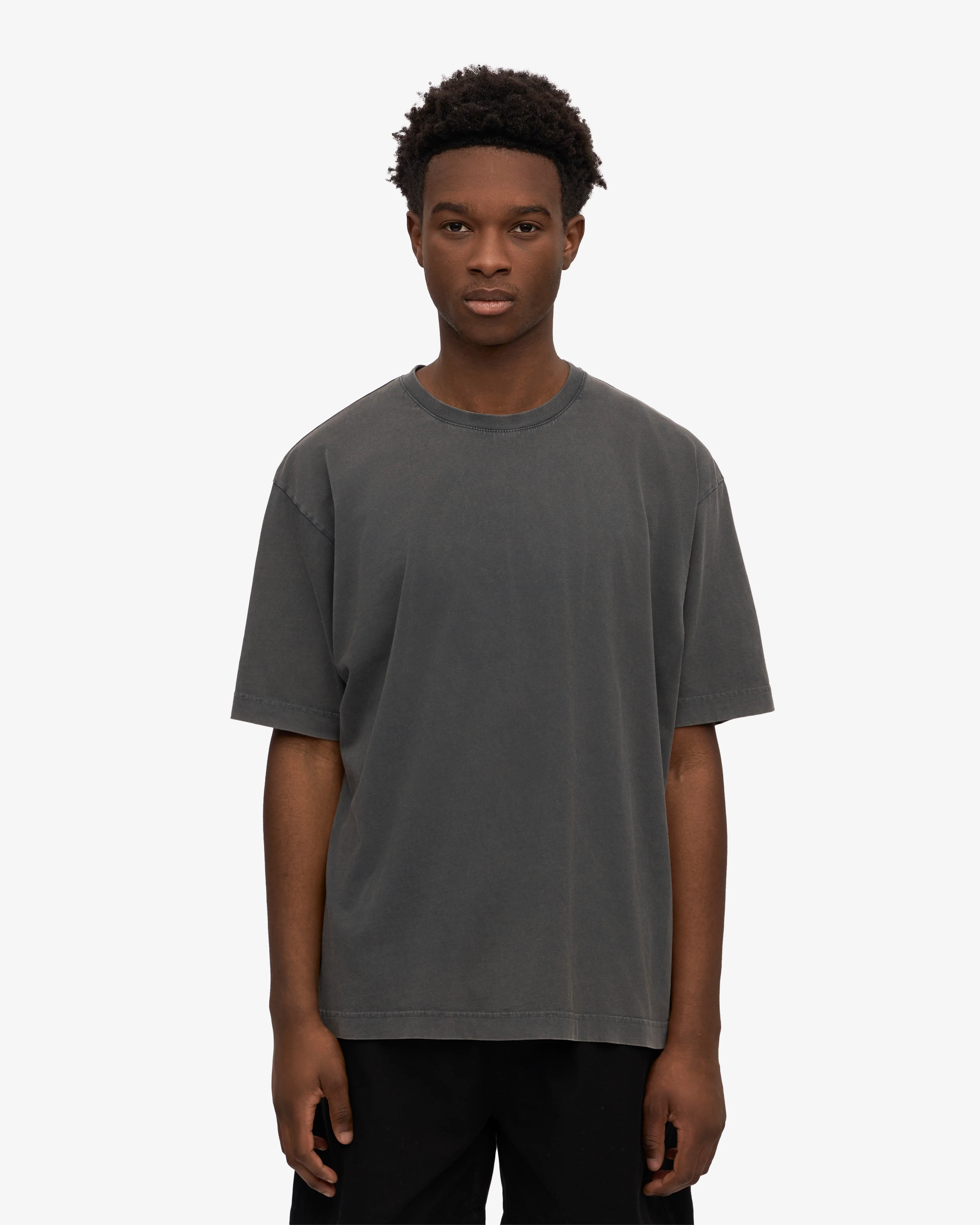 Oversized Organic T-Shirt - Faded Black