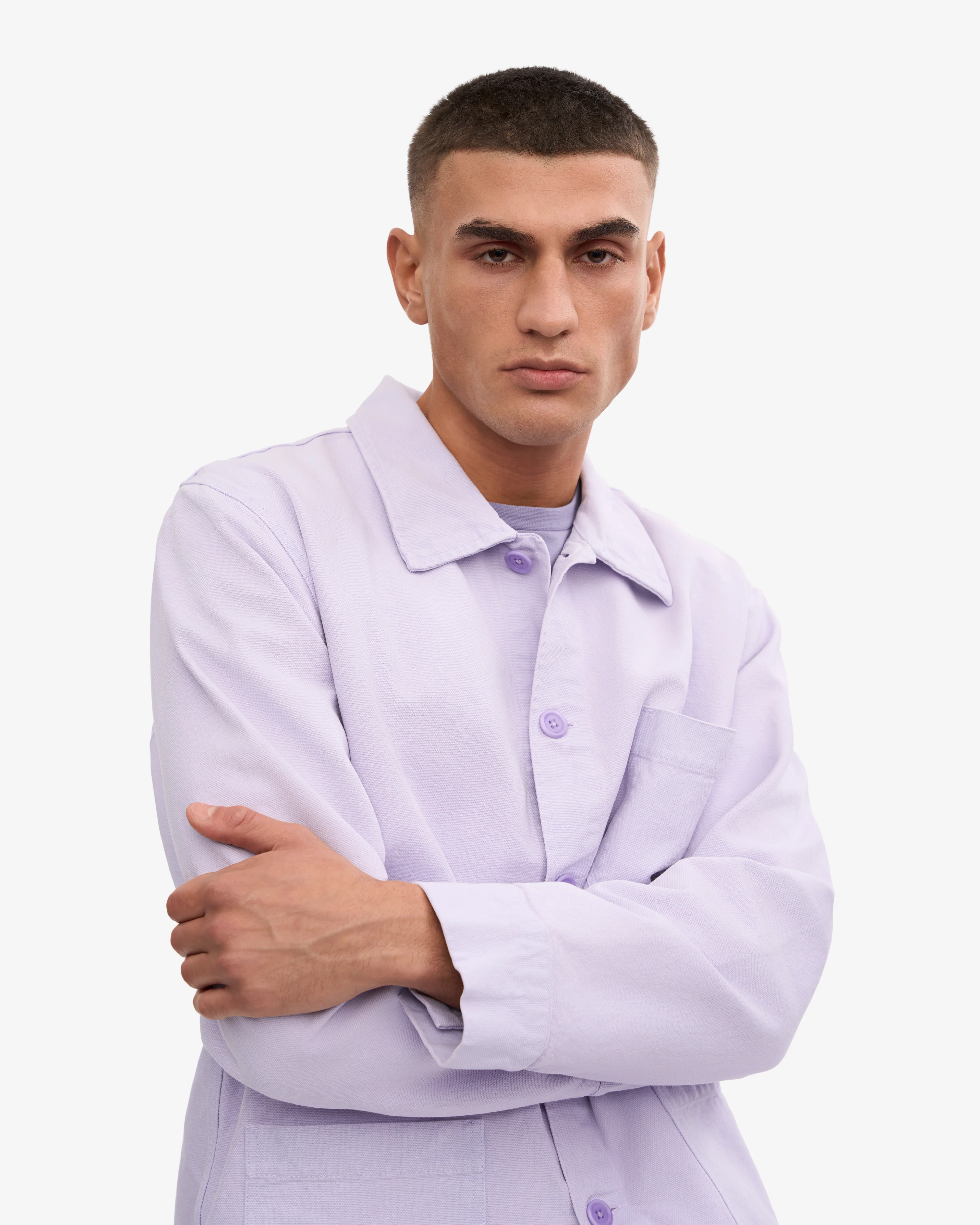 Organic Workwear Jacket - Soft Lavender