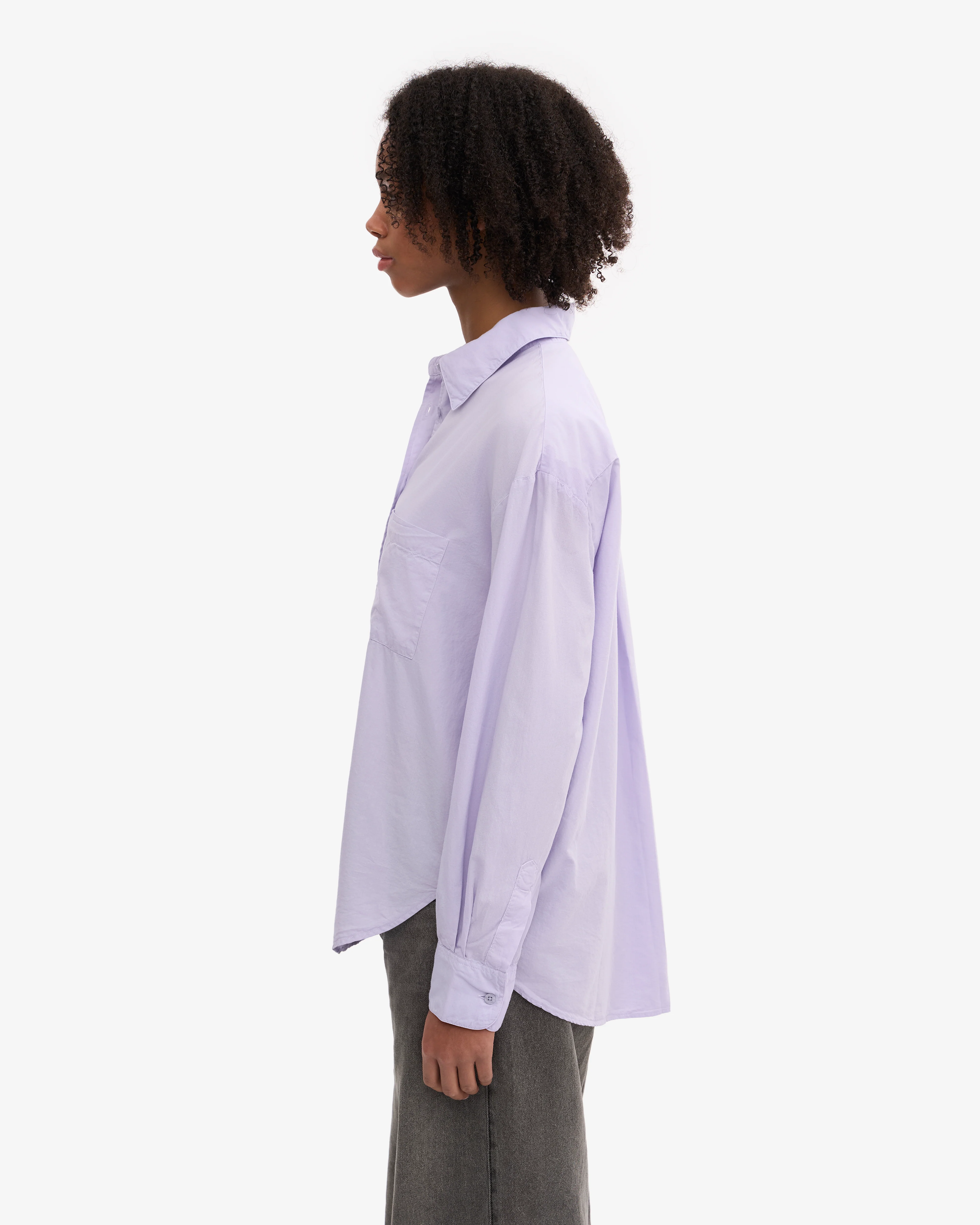 Organic Oversized Shirt - Soft Lavender