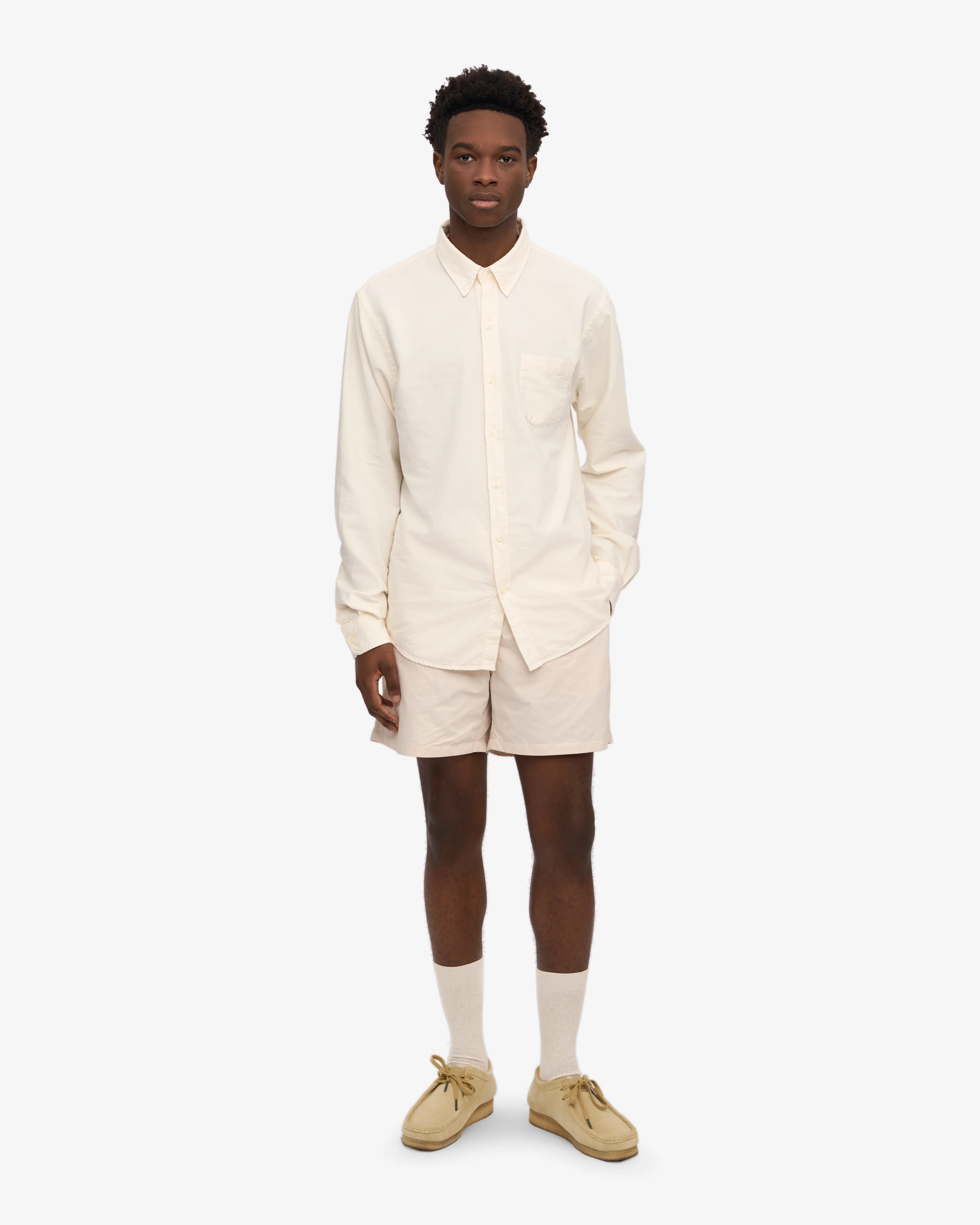 Organic Button Down Shirt - Ivory White