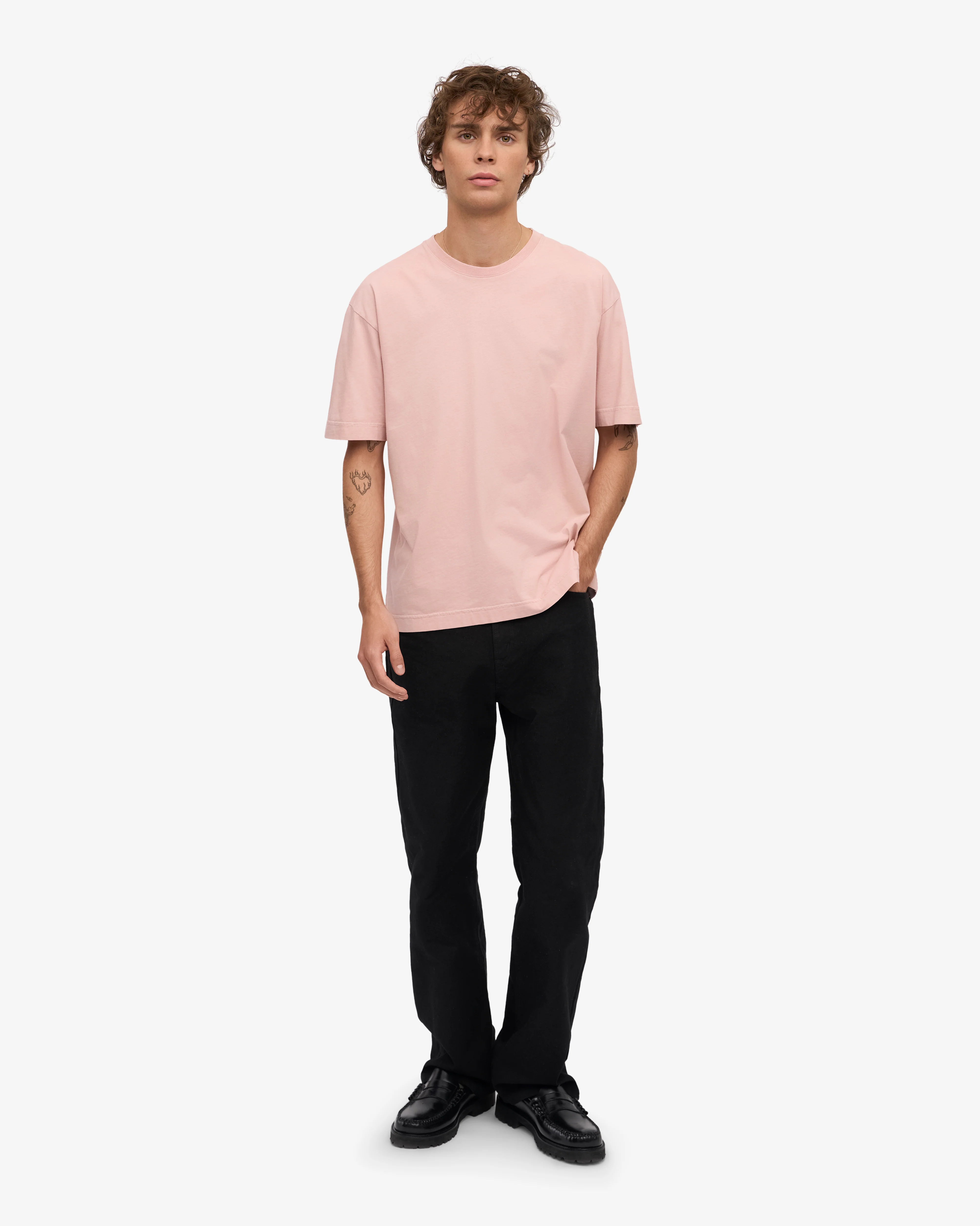 Oversized Organic T-Shirt - Faded Pink