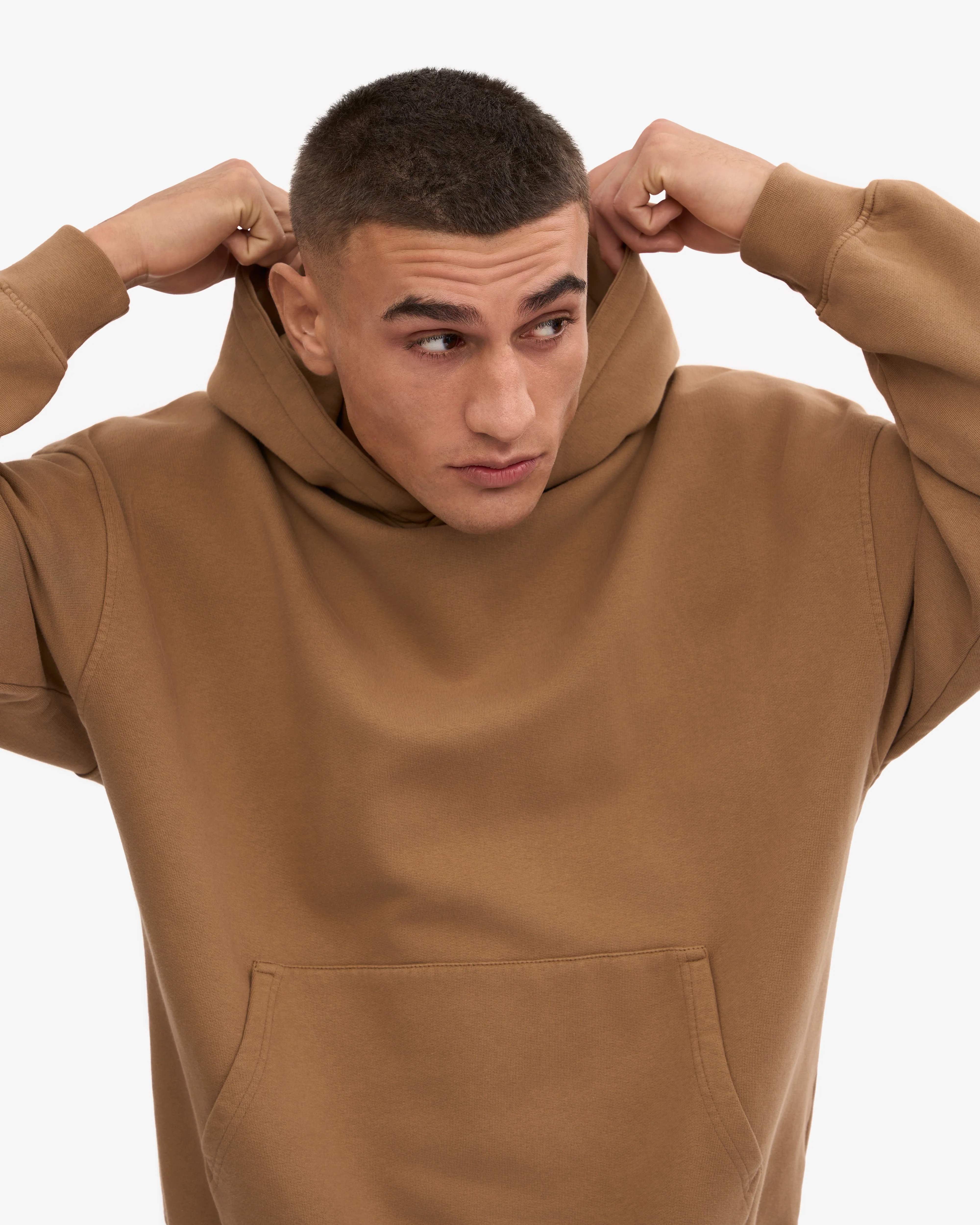 Organic Oversized Hood - Sahara Camel