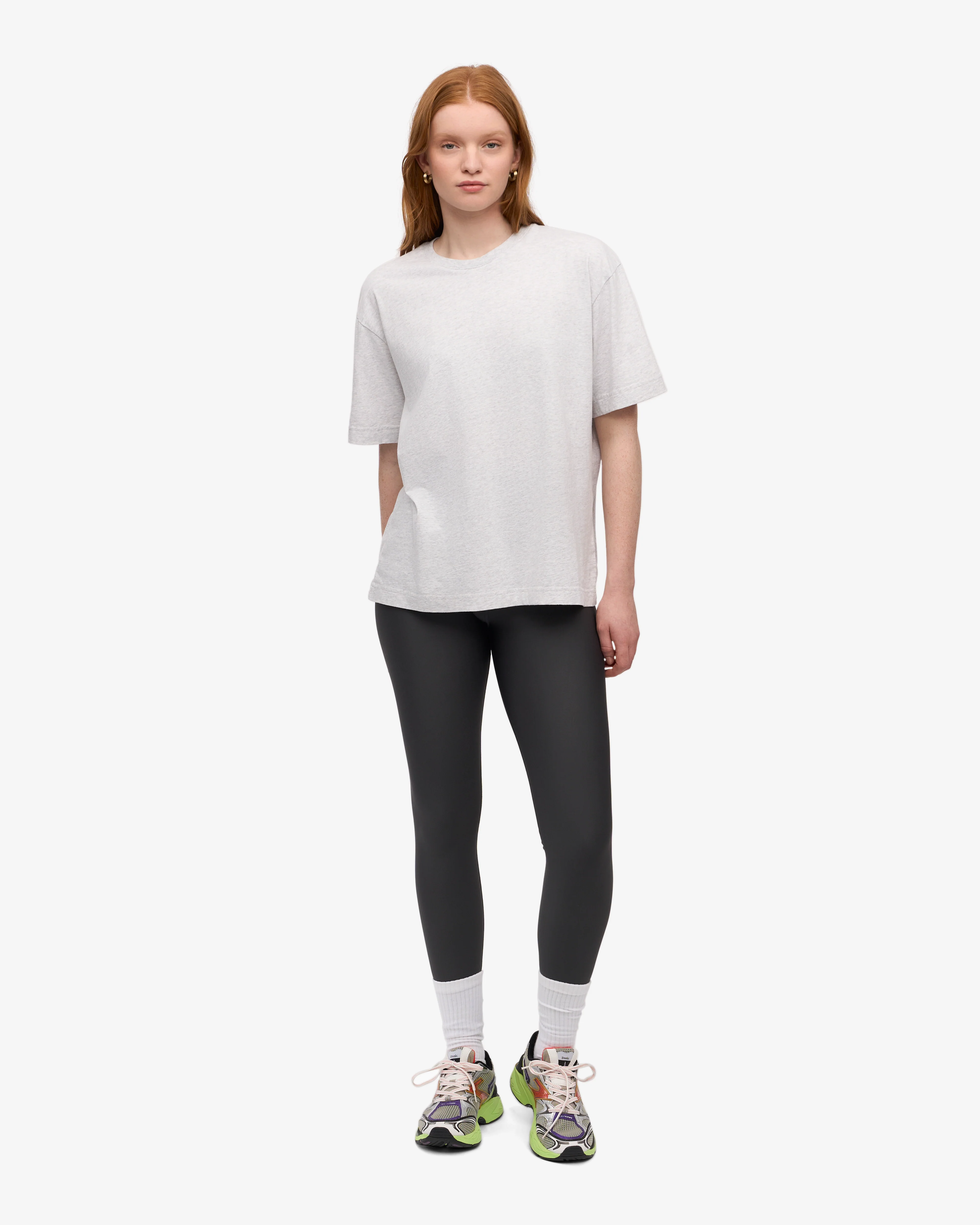 Oversized Organic T-Shirt - Snow Melange