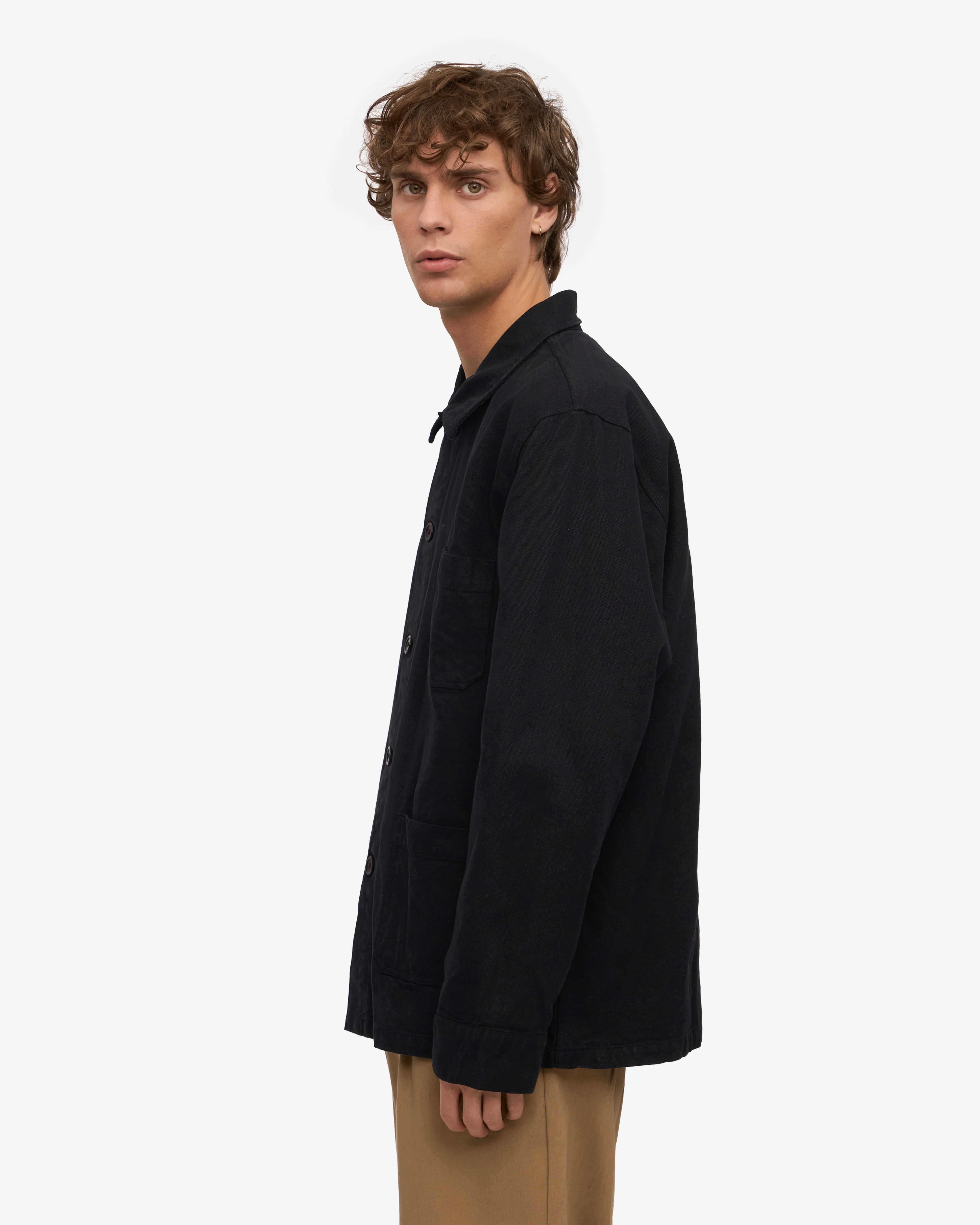 Organic Workwear Jacket - Deep Black