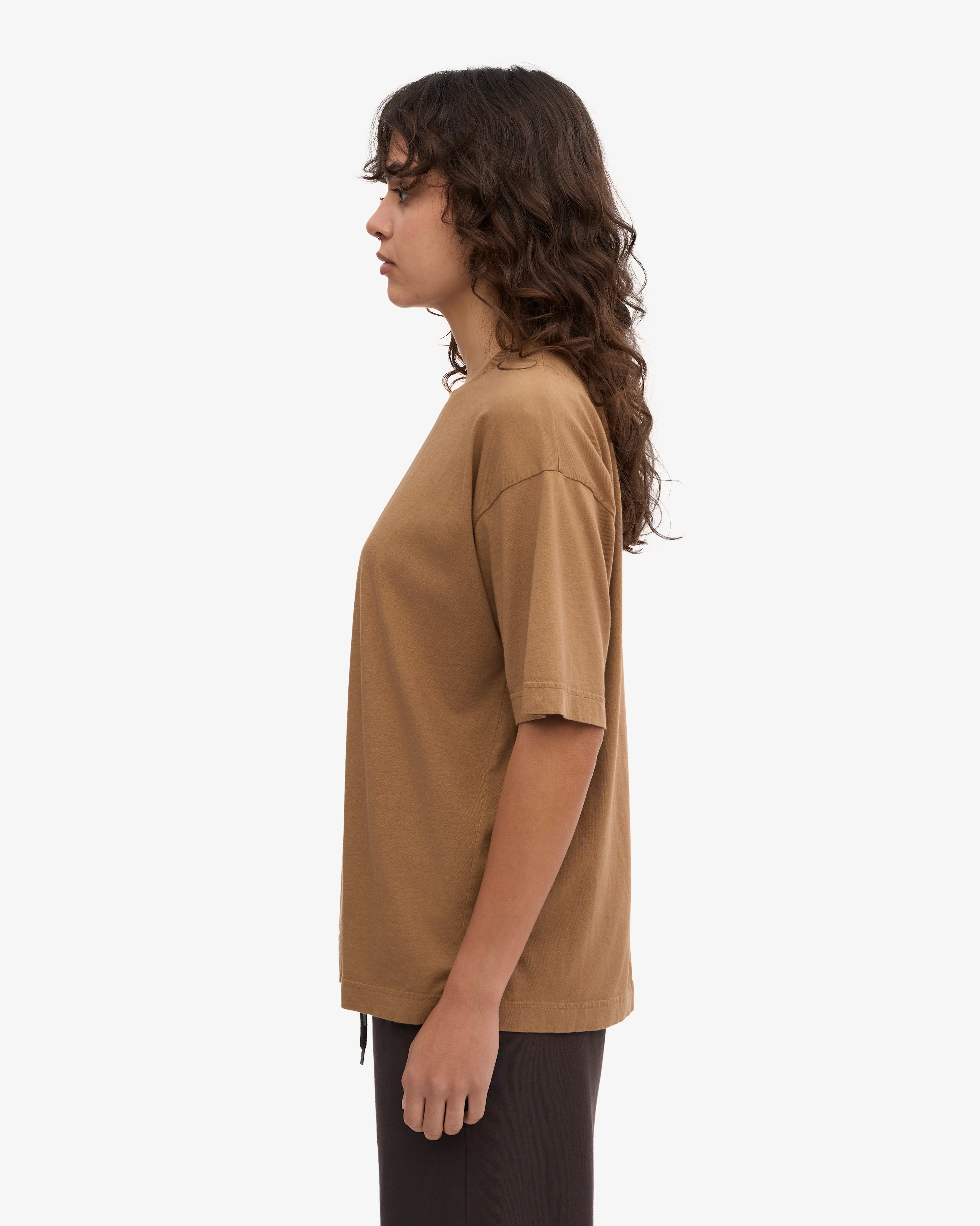 Oversized Organic T-Shirt - Sahara Camel