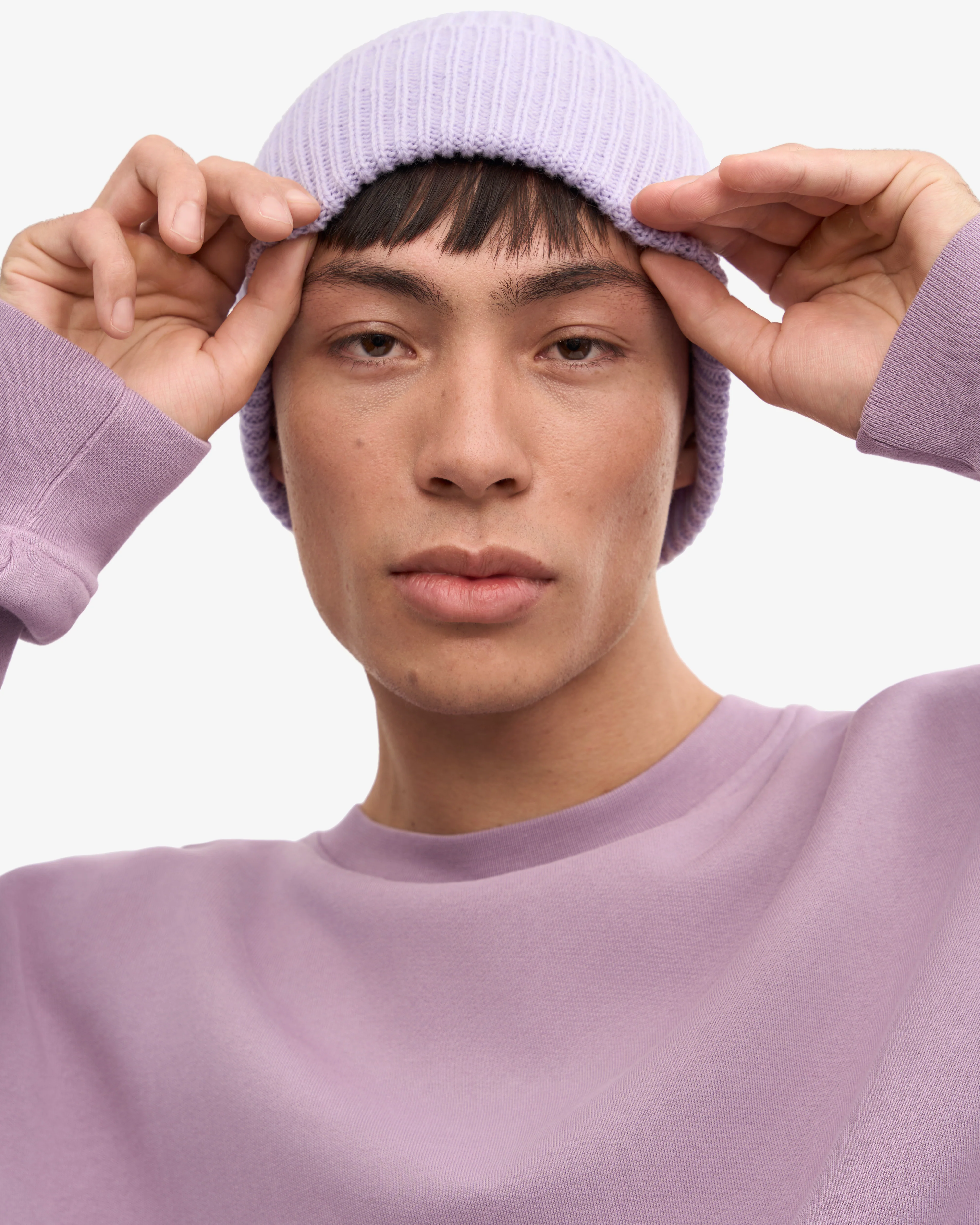 Merino Wool Beanie - Soft Lavender