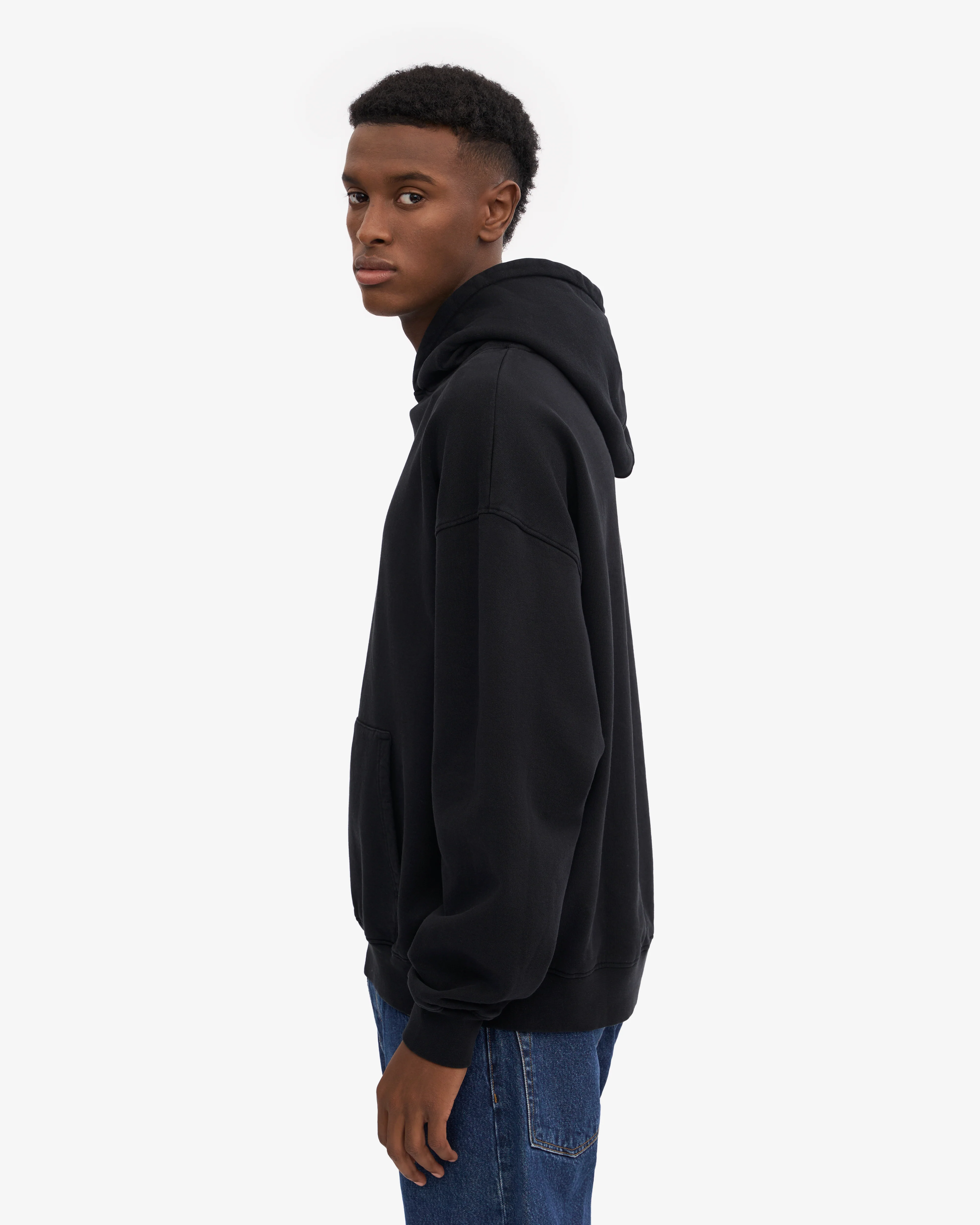 Organic Oversized Hood - Deep Black