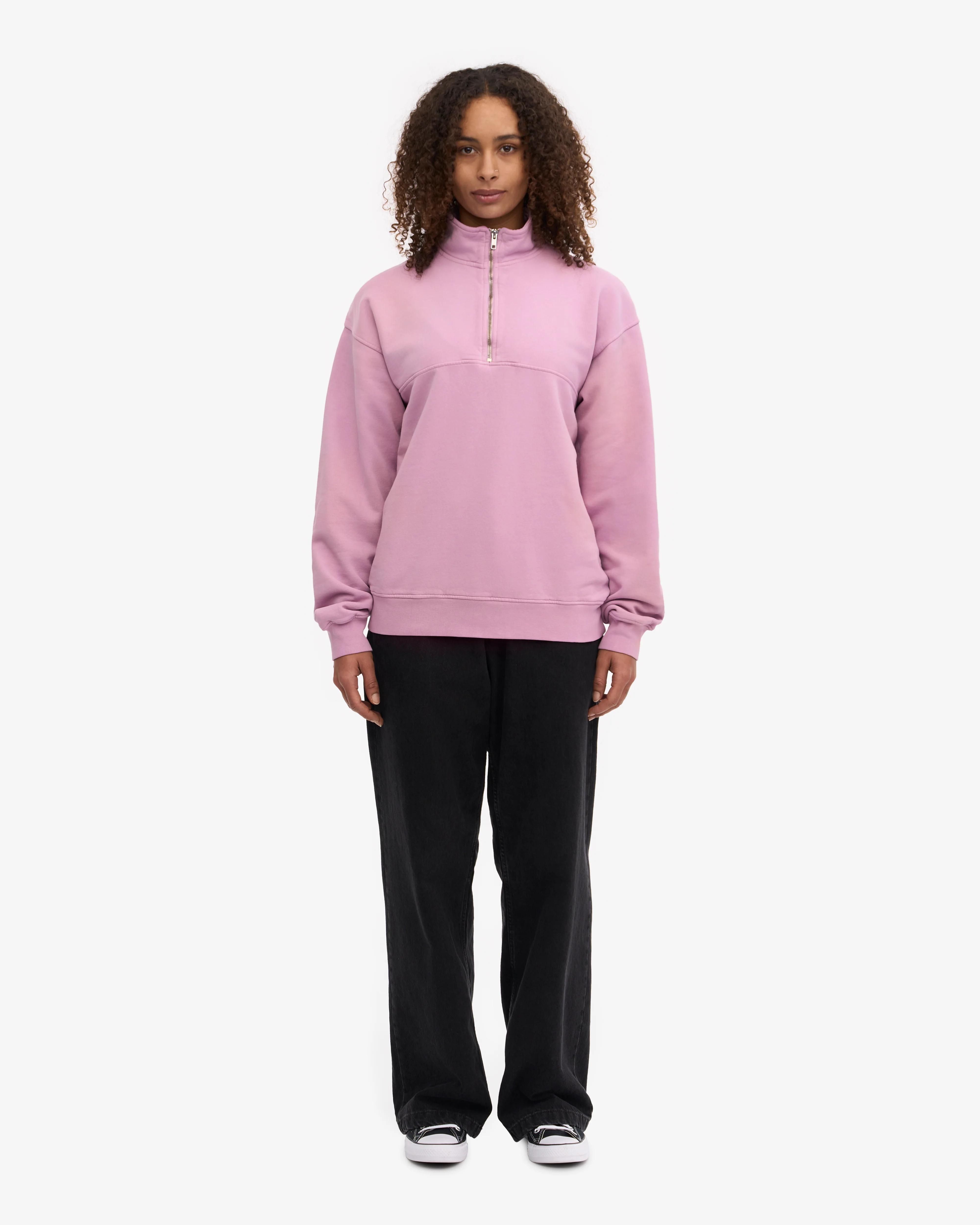 Organic Quarter Zip - Cherry Blossom
