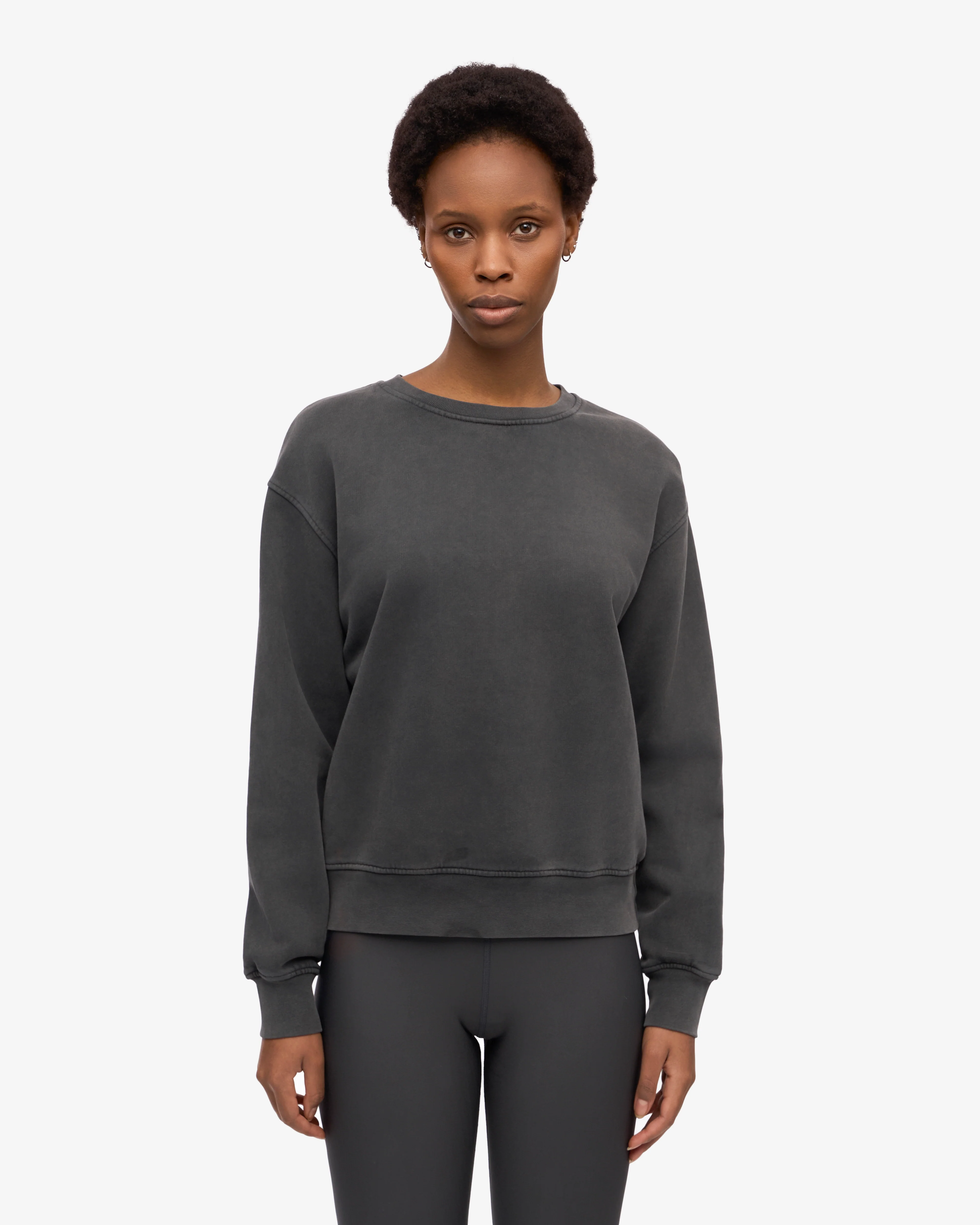 Women Classic Organic Crew - Faded Black