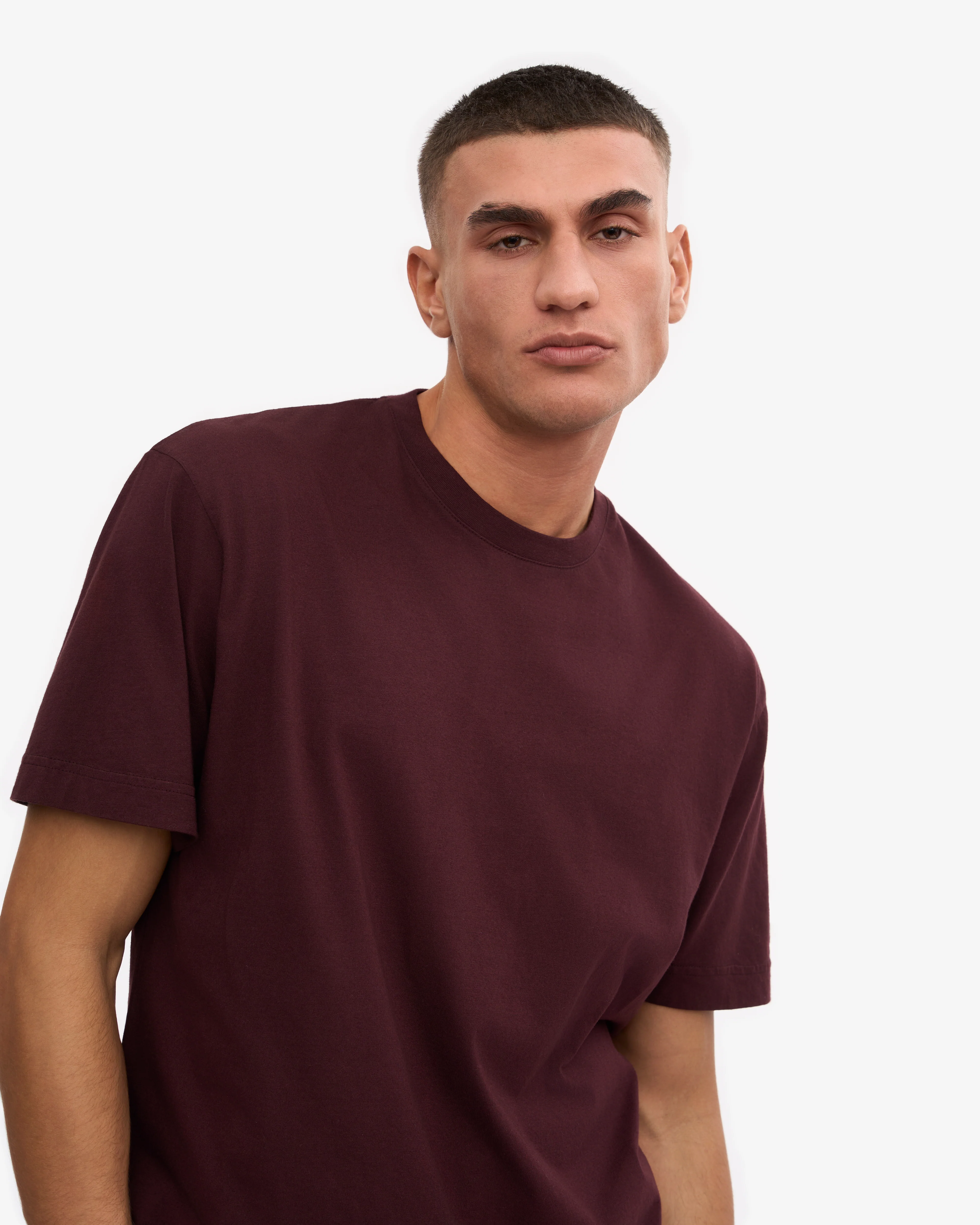 Oversized Organic T-Shirt - Oxblood Red