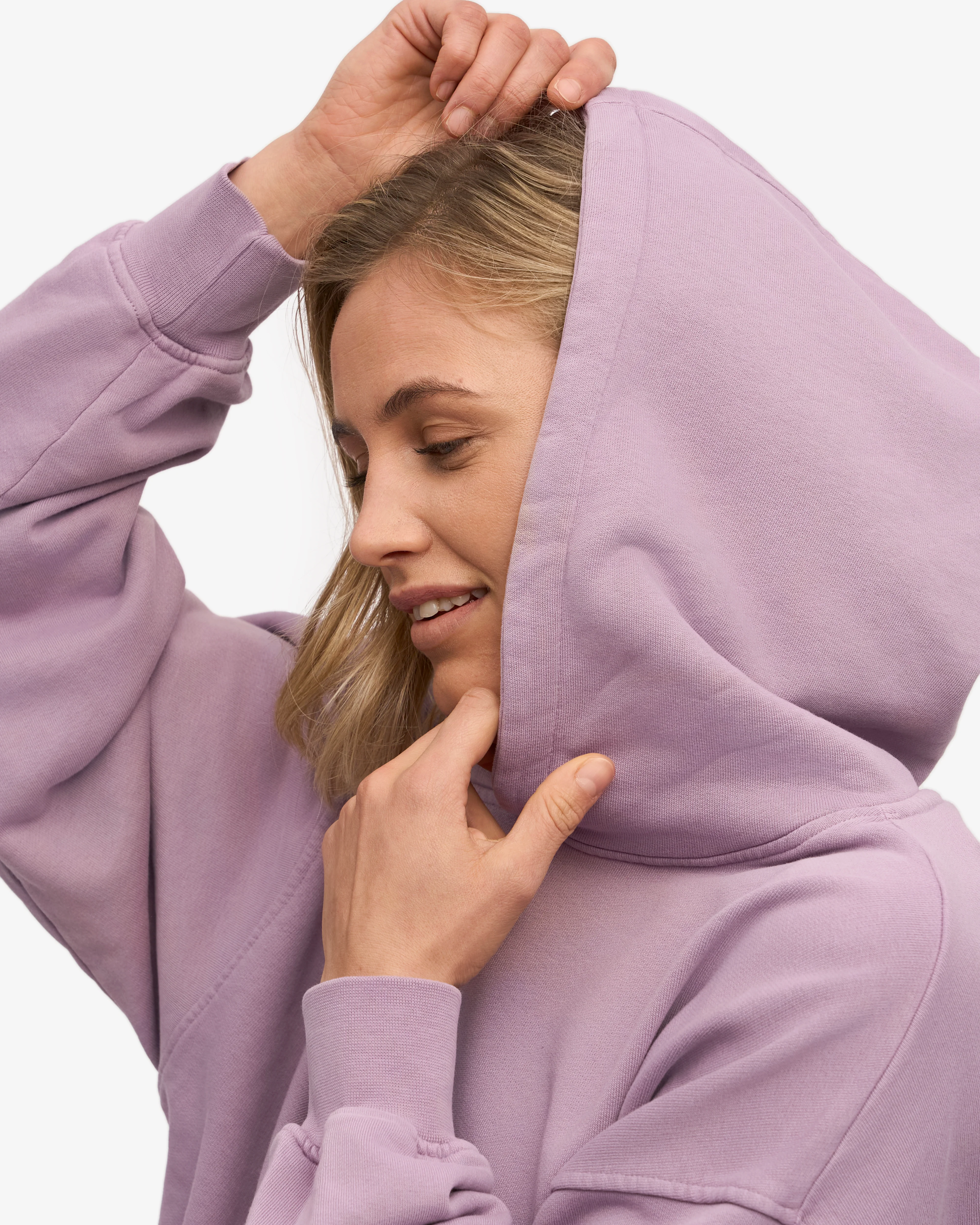 Organic Oversized Hood - Pearly Purple