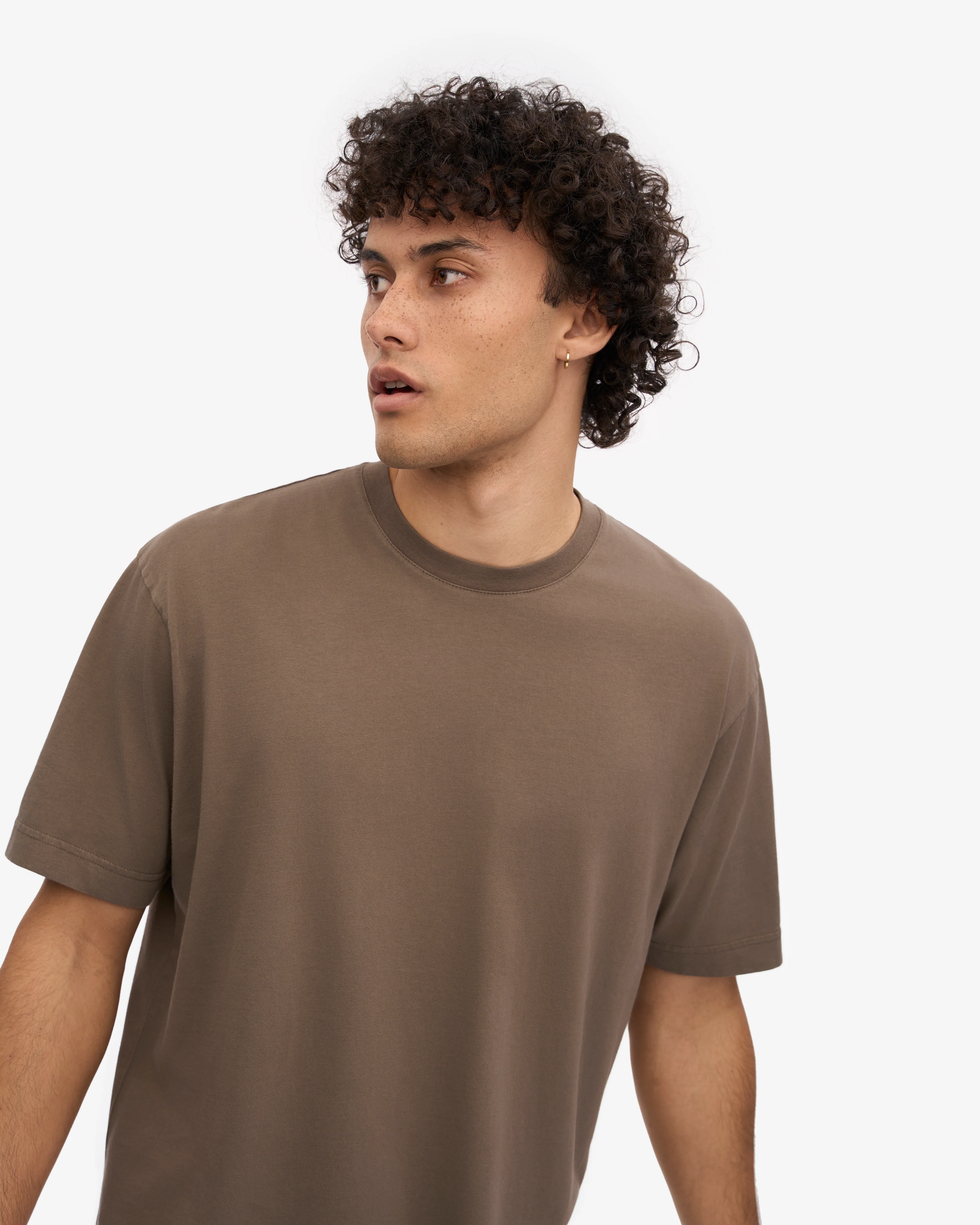 Oversized Organic T-Shirt - Cedar Brown