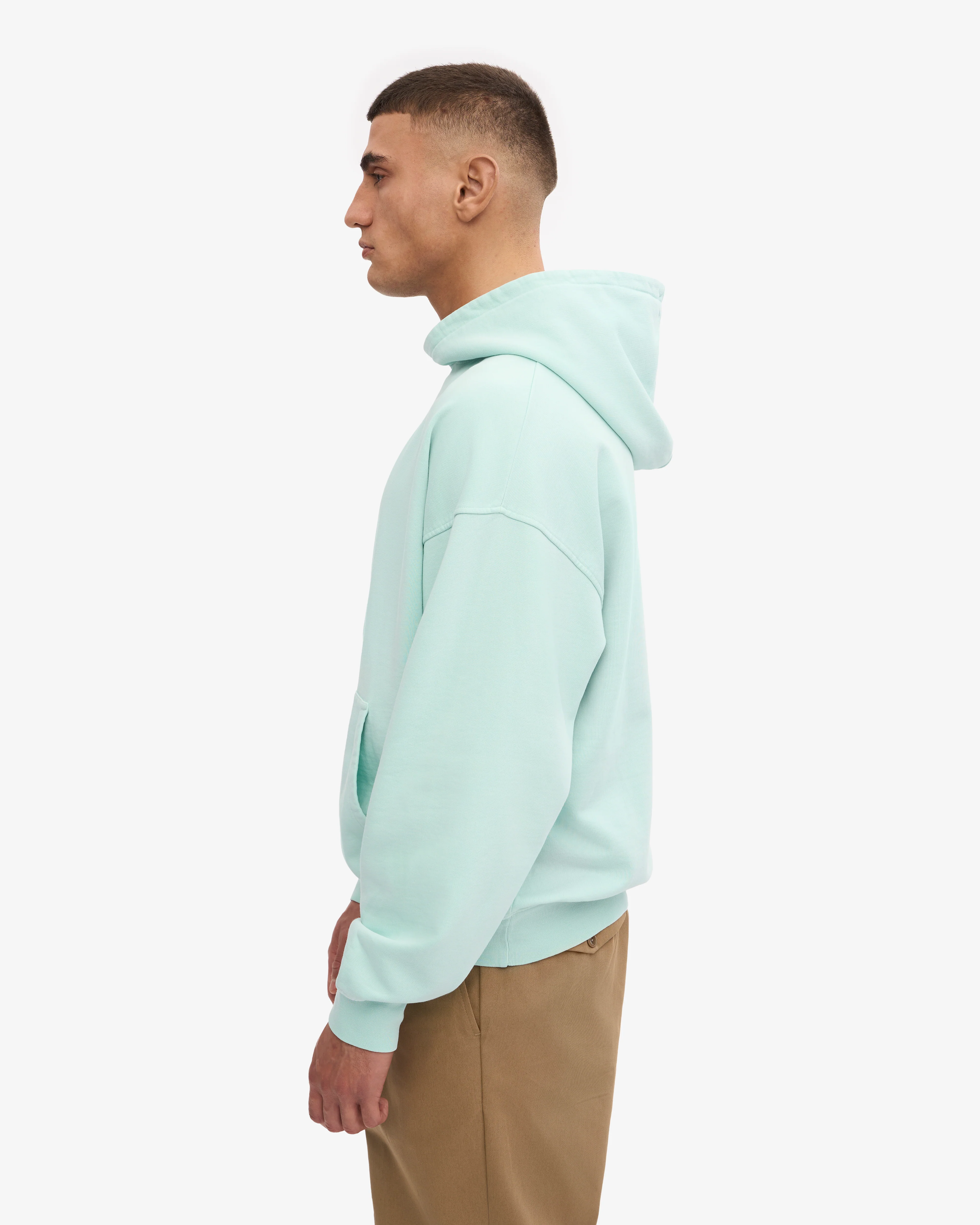 Organic Oversized Hood - Light Aqua