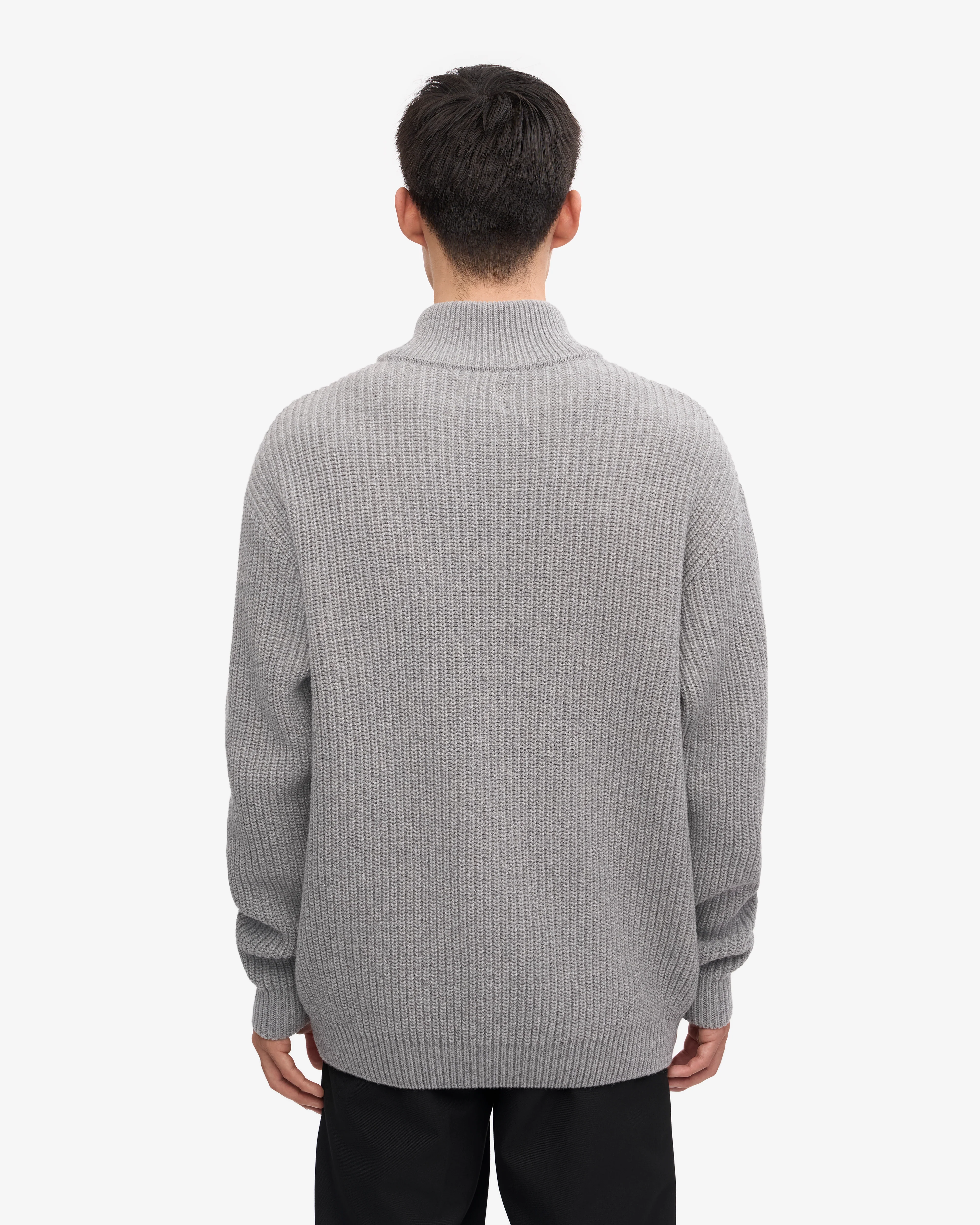 Merino Quarter Zip - Heather Grey