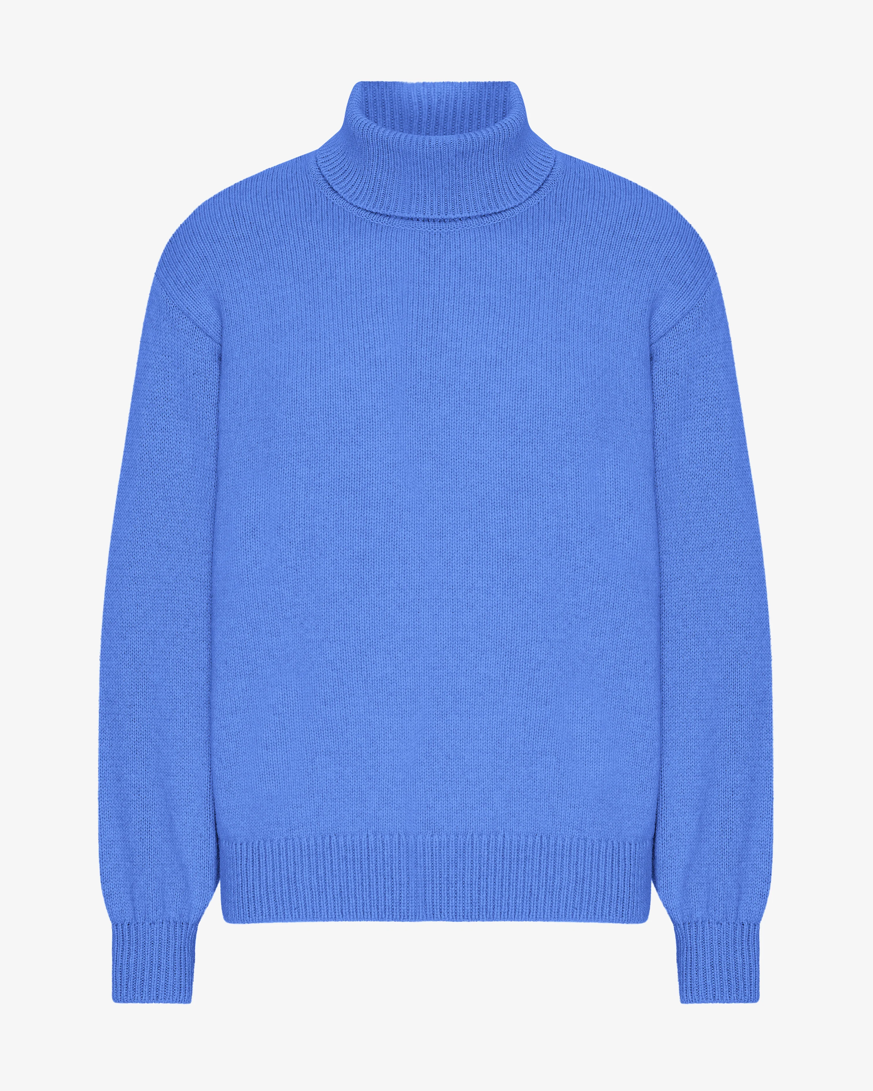 Merino Wool Turtleneck - Pacific Blue