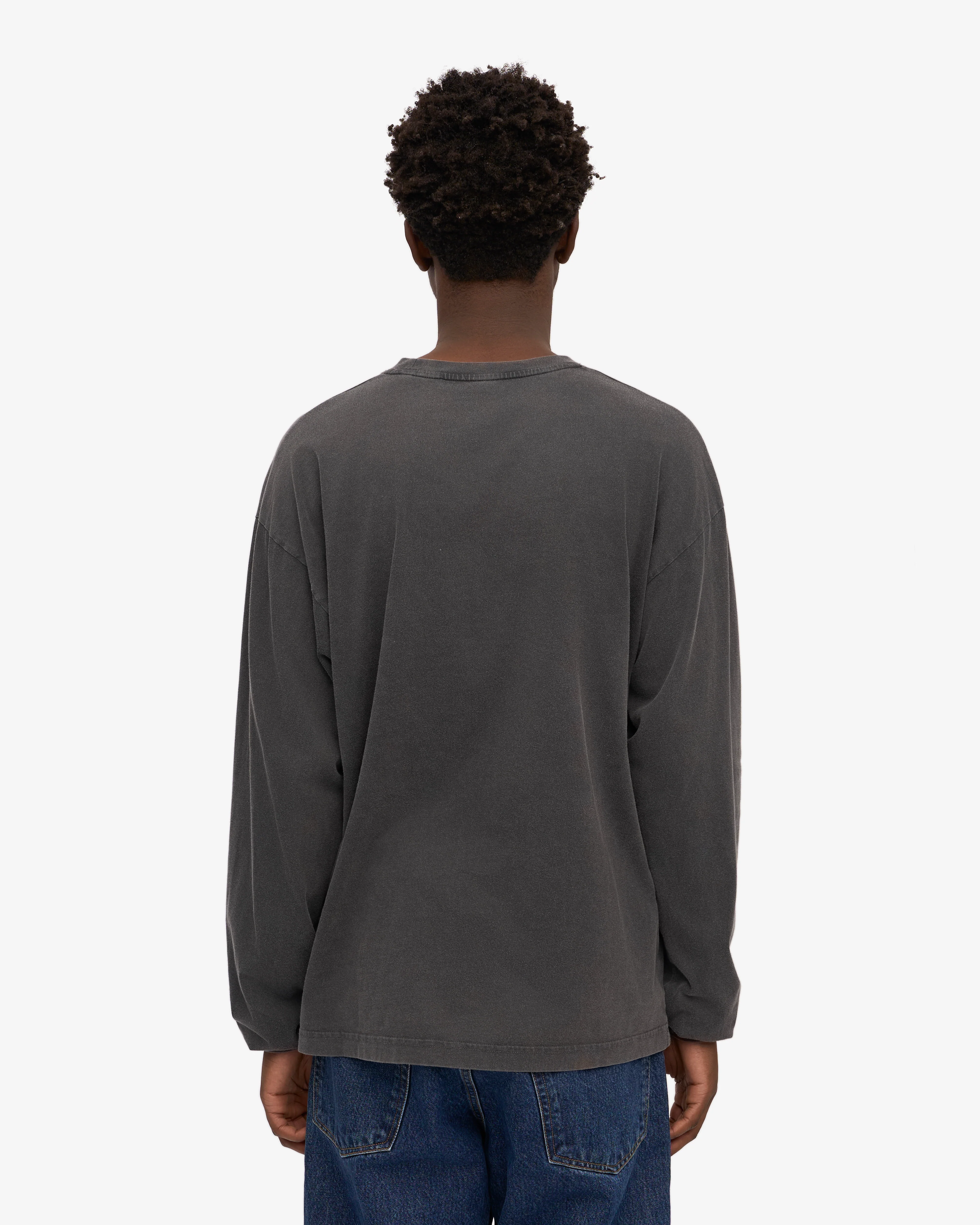 Oversized Organic LS T-Shirt - Faded Black