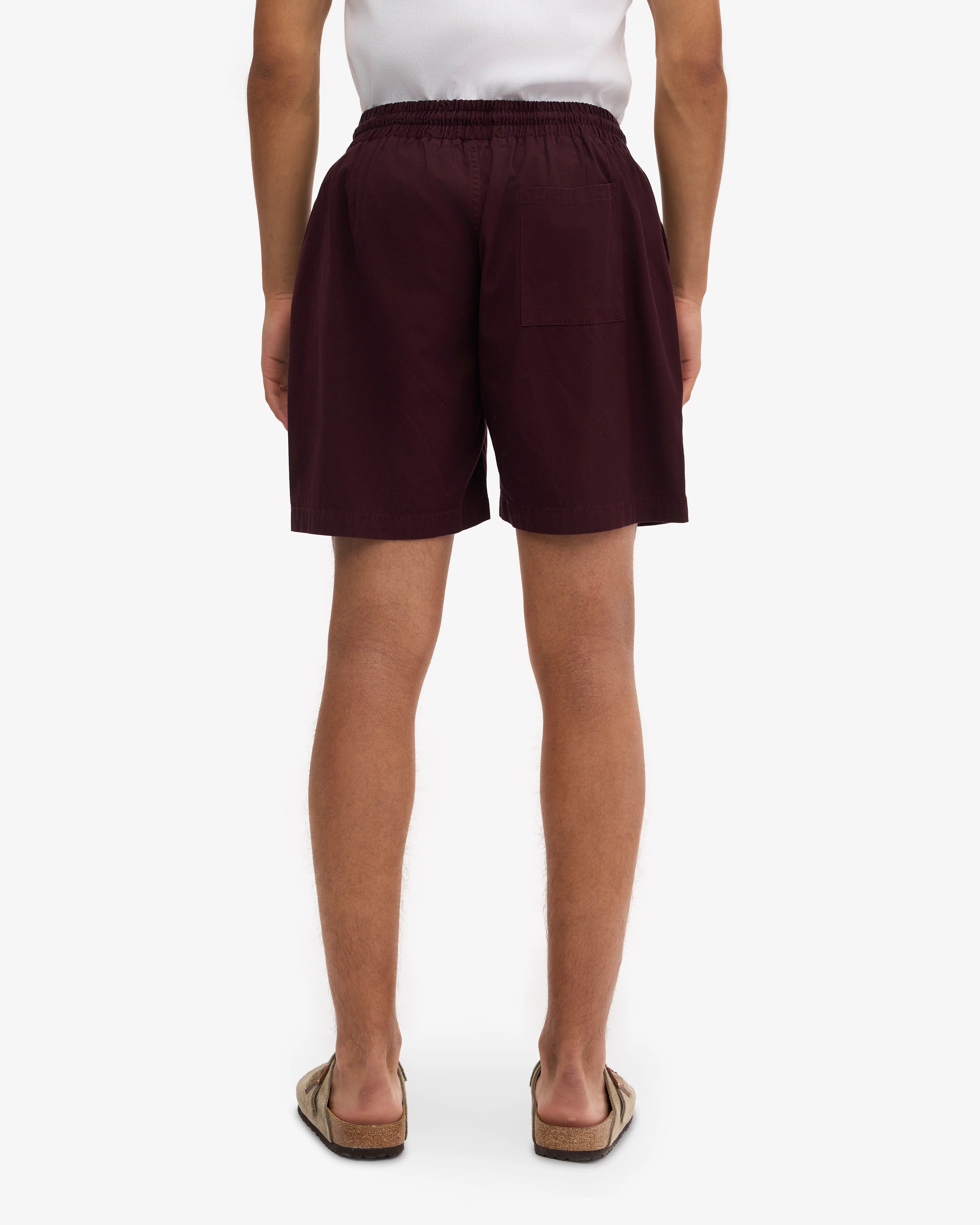 Organic Twill Shorts - Oxblood Red