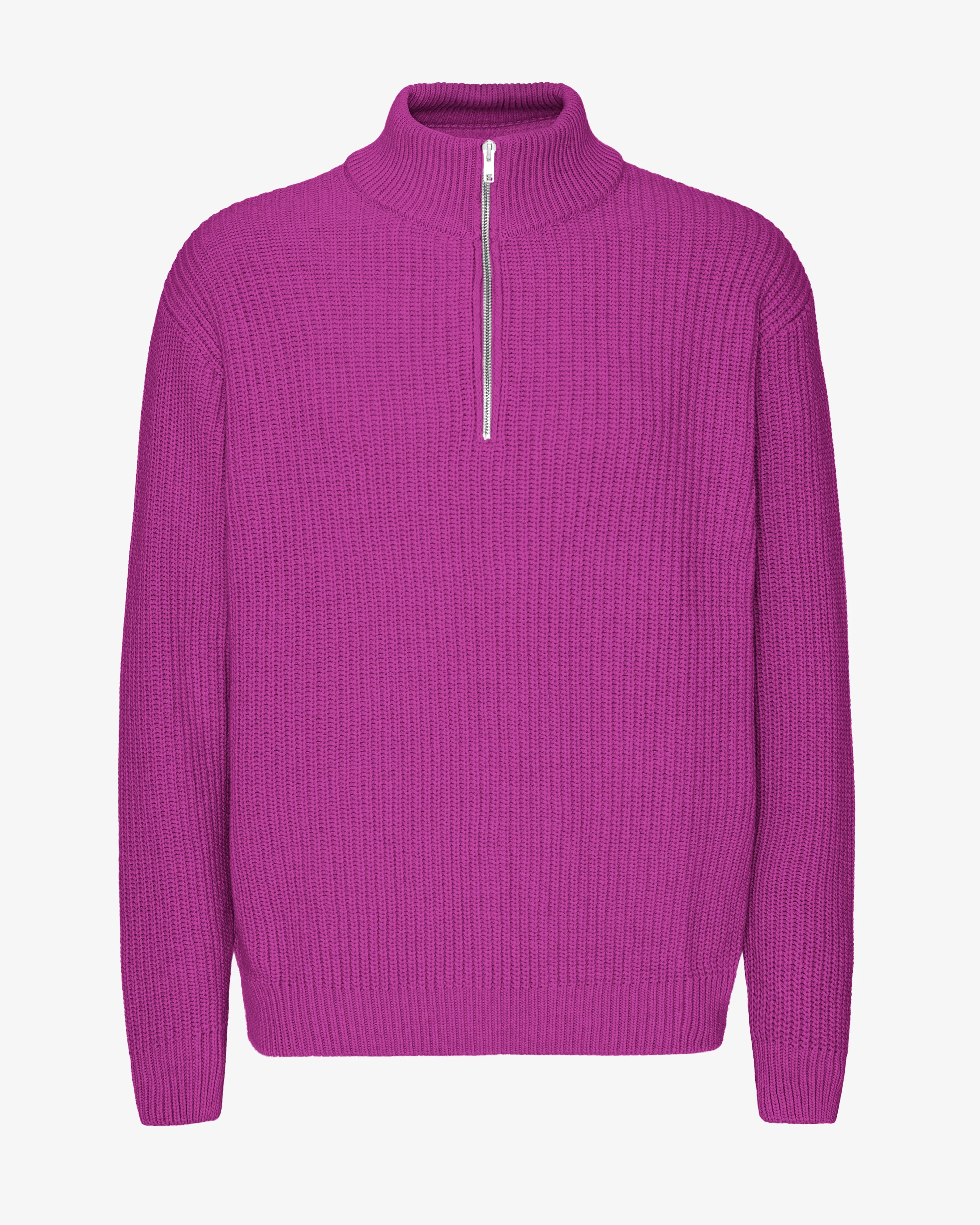Merino Quarter Zip - Magenta Blaze