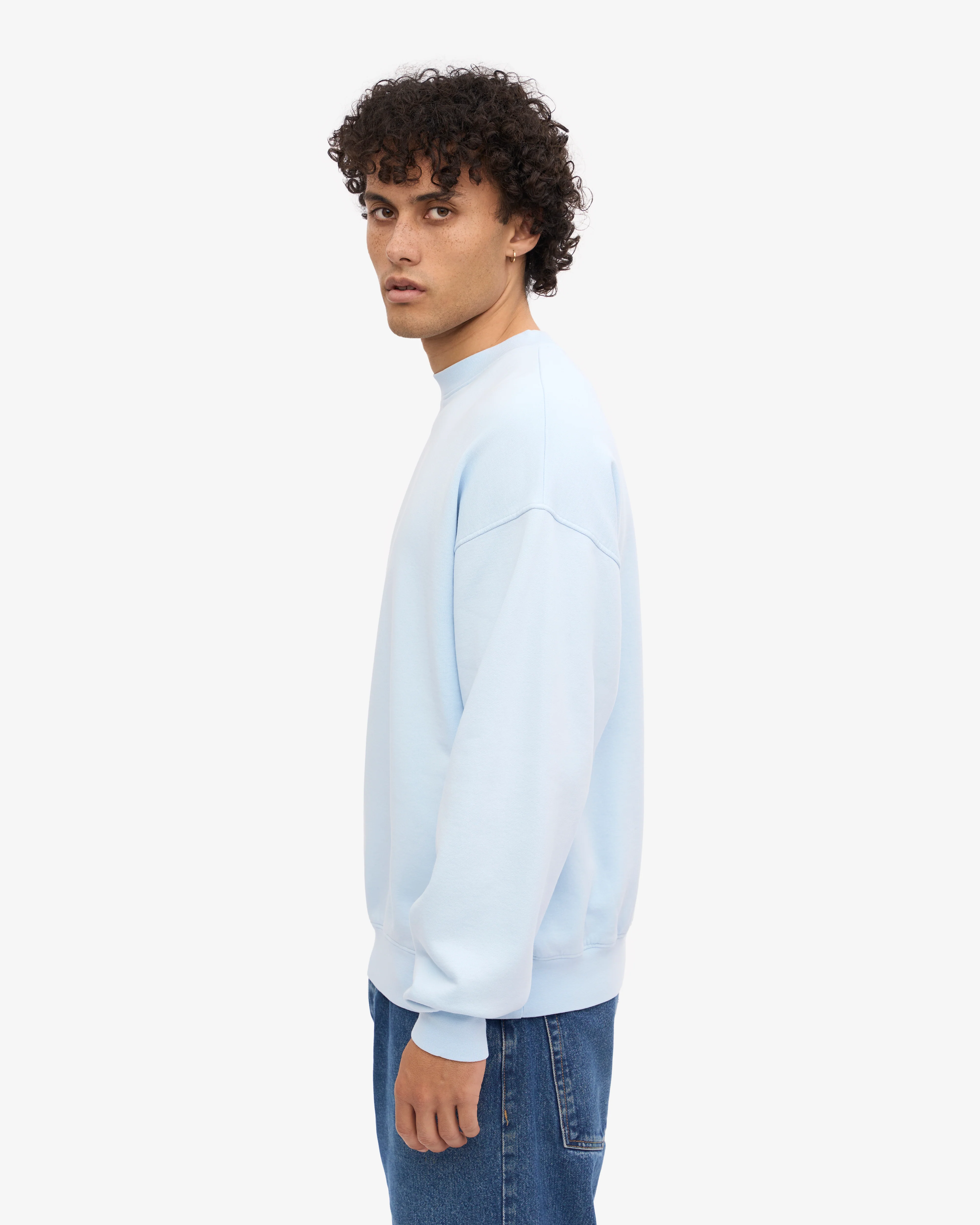 Organic Oversized Crew - Polar Blue