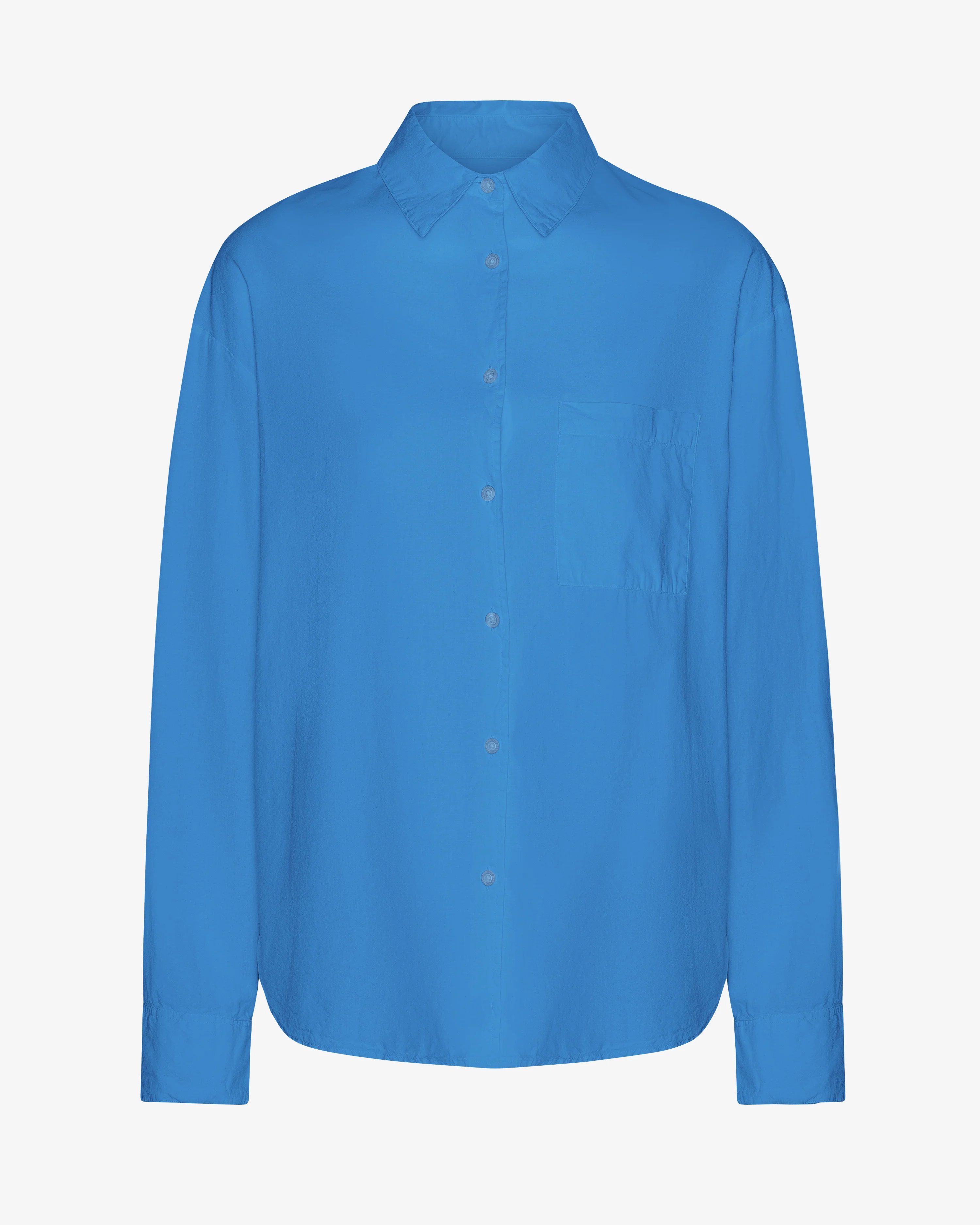 Organic Oversized Shirt - Pacific Blue