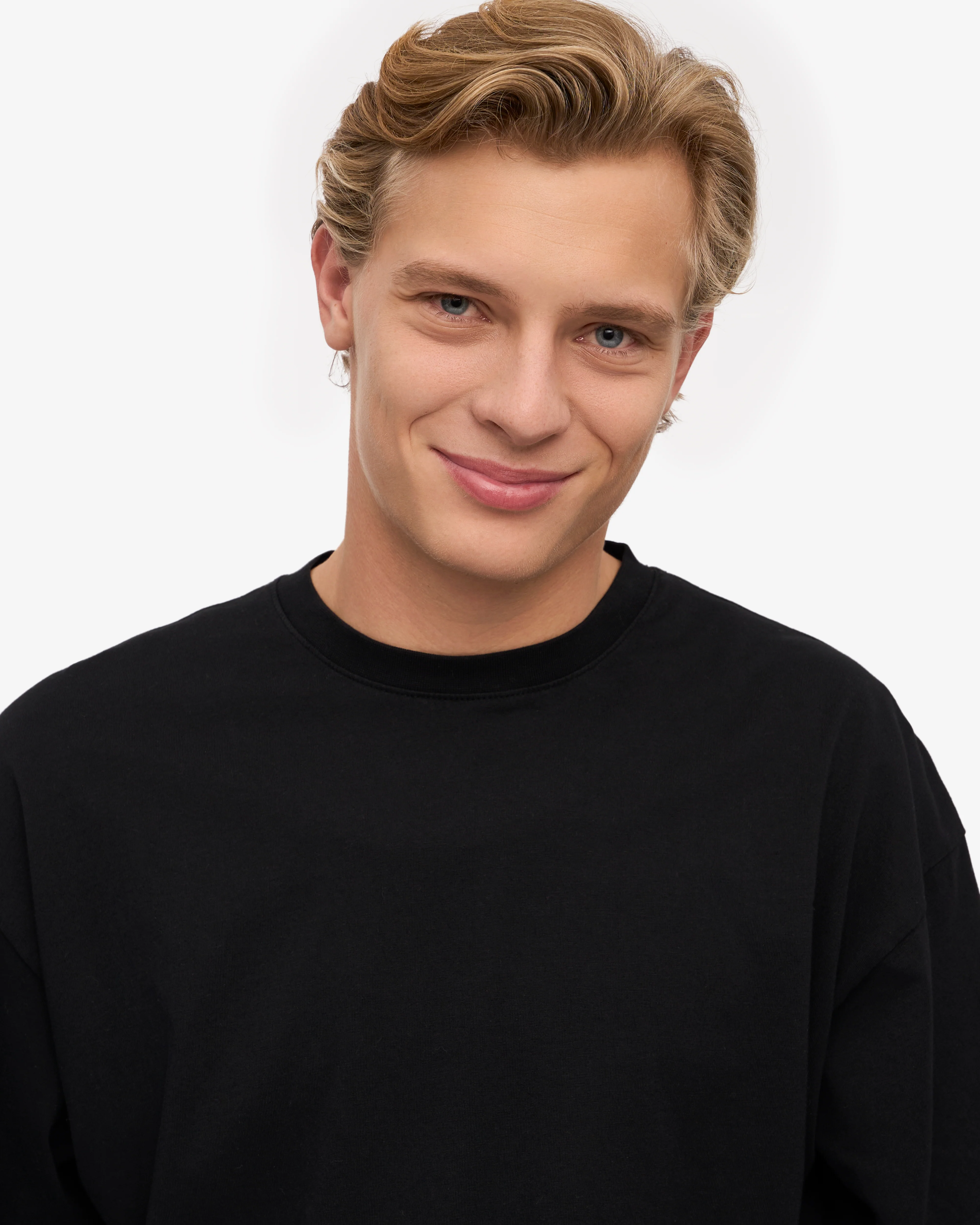 Oversized Organic LS T-Shirt - Deep Black