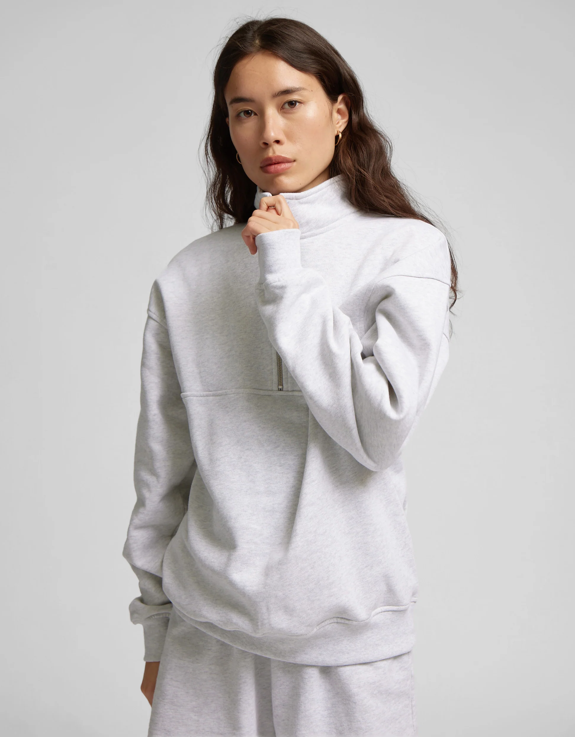 Organic Quarter Zip - Pine Green