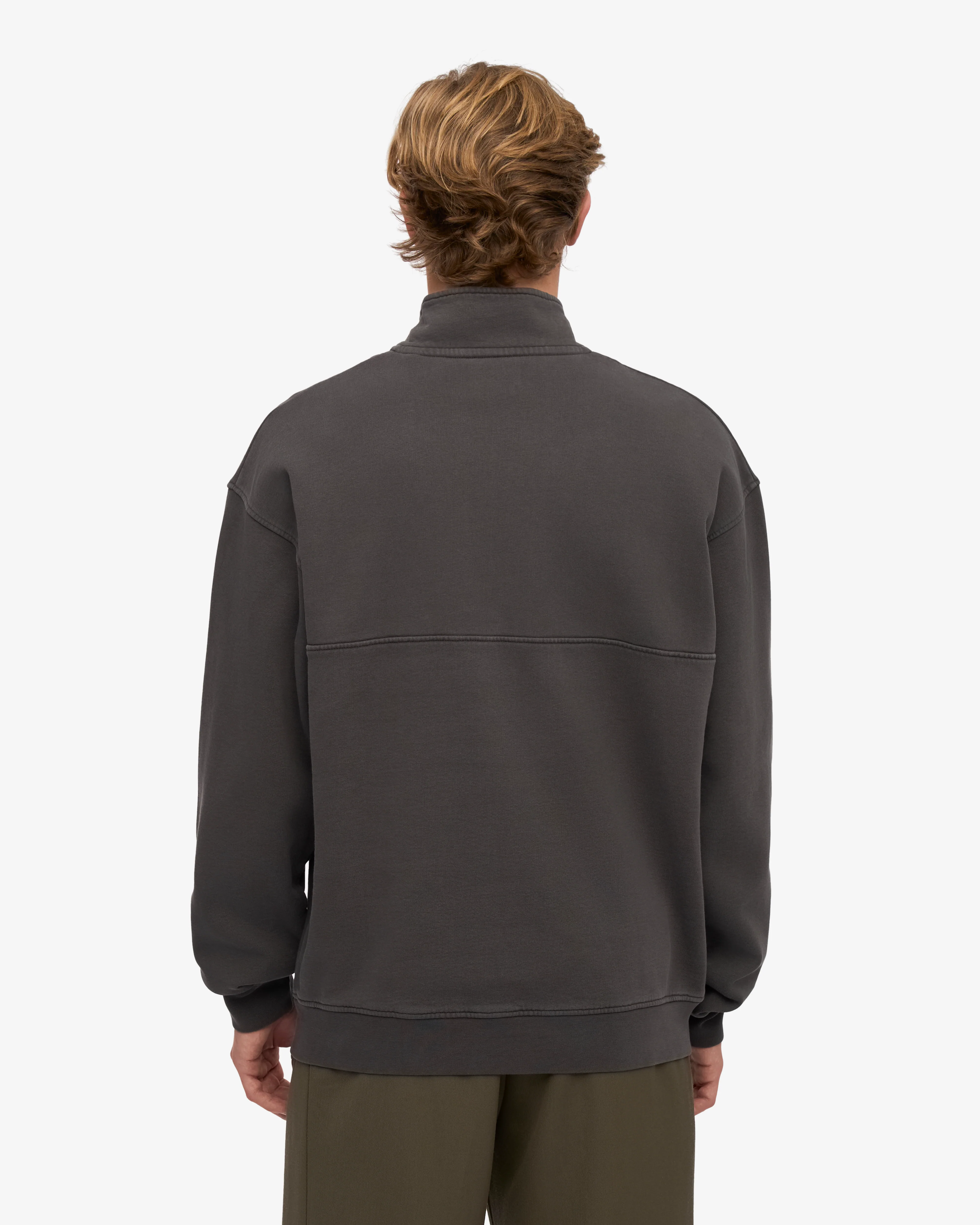 Organic Quarter Zip - Lava Grey