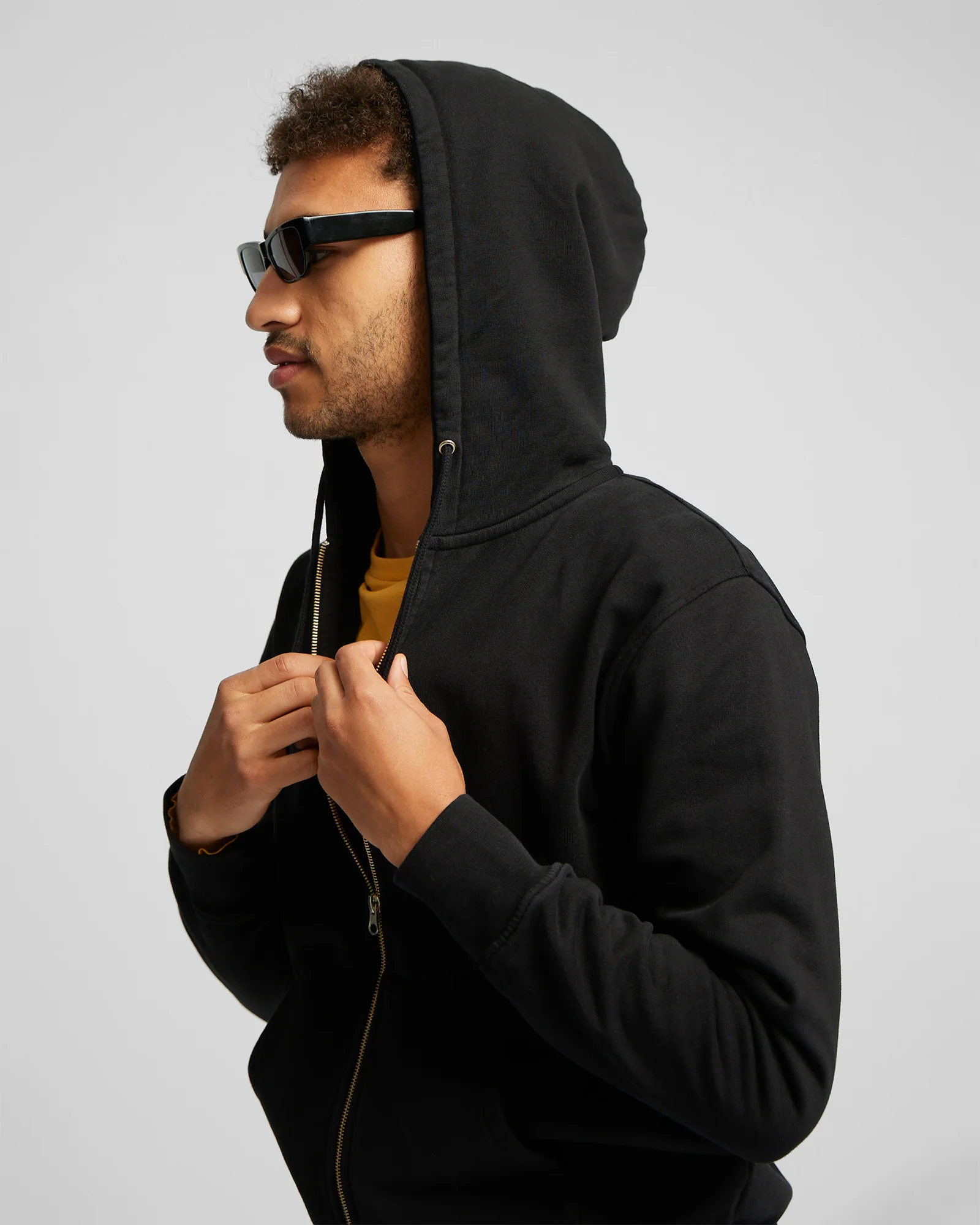 Classic Organic Zip Hood - Oyster Grey
