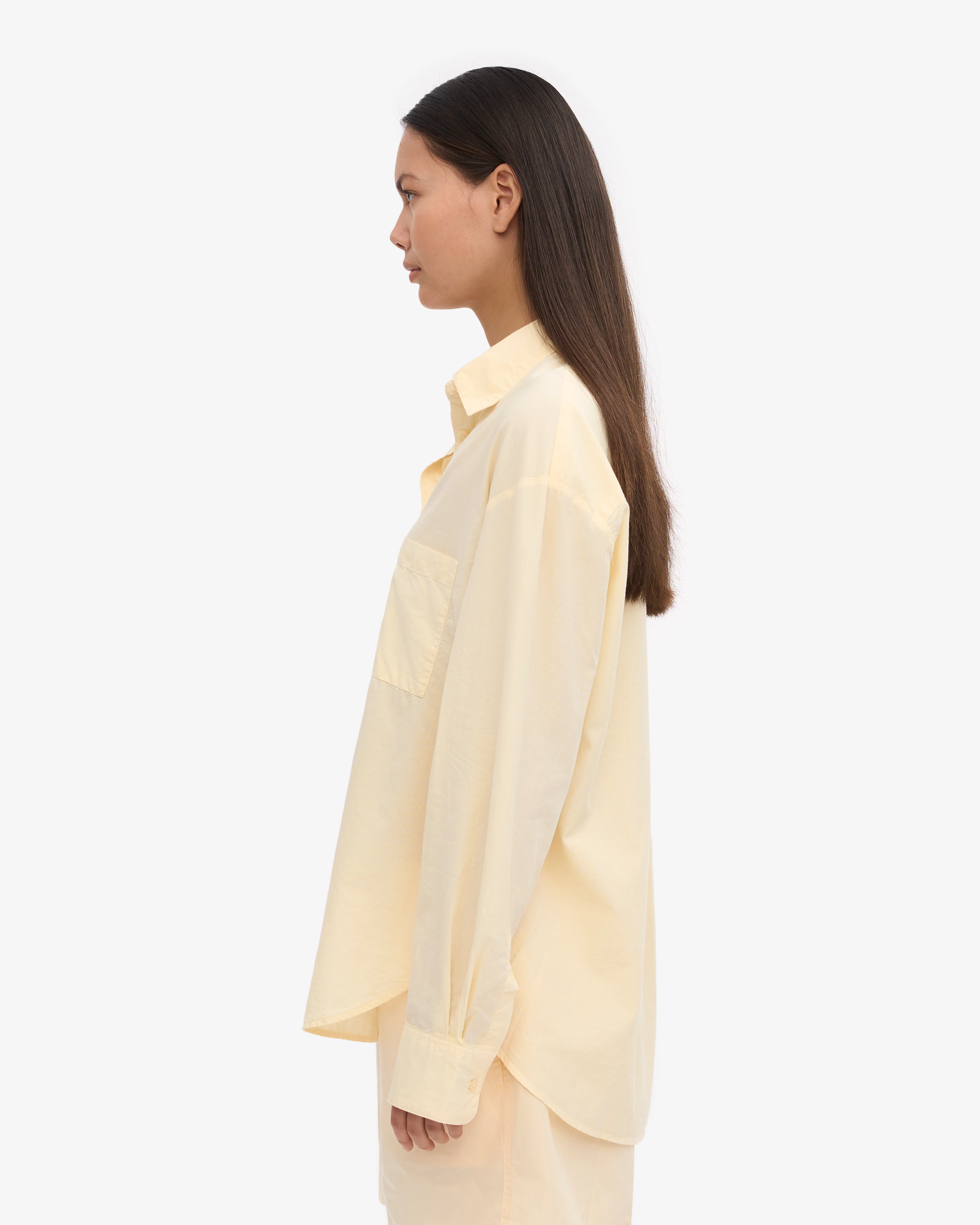 Organic Oversized Shirt - Soft Yellow