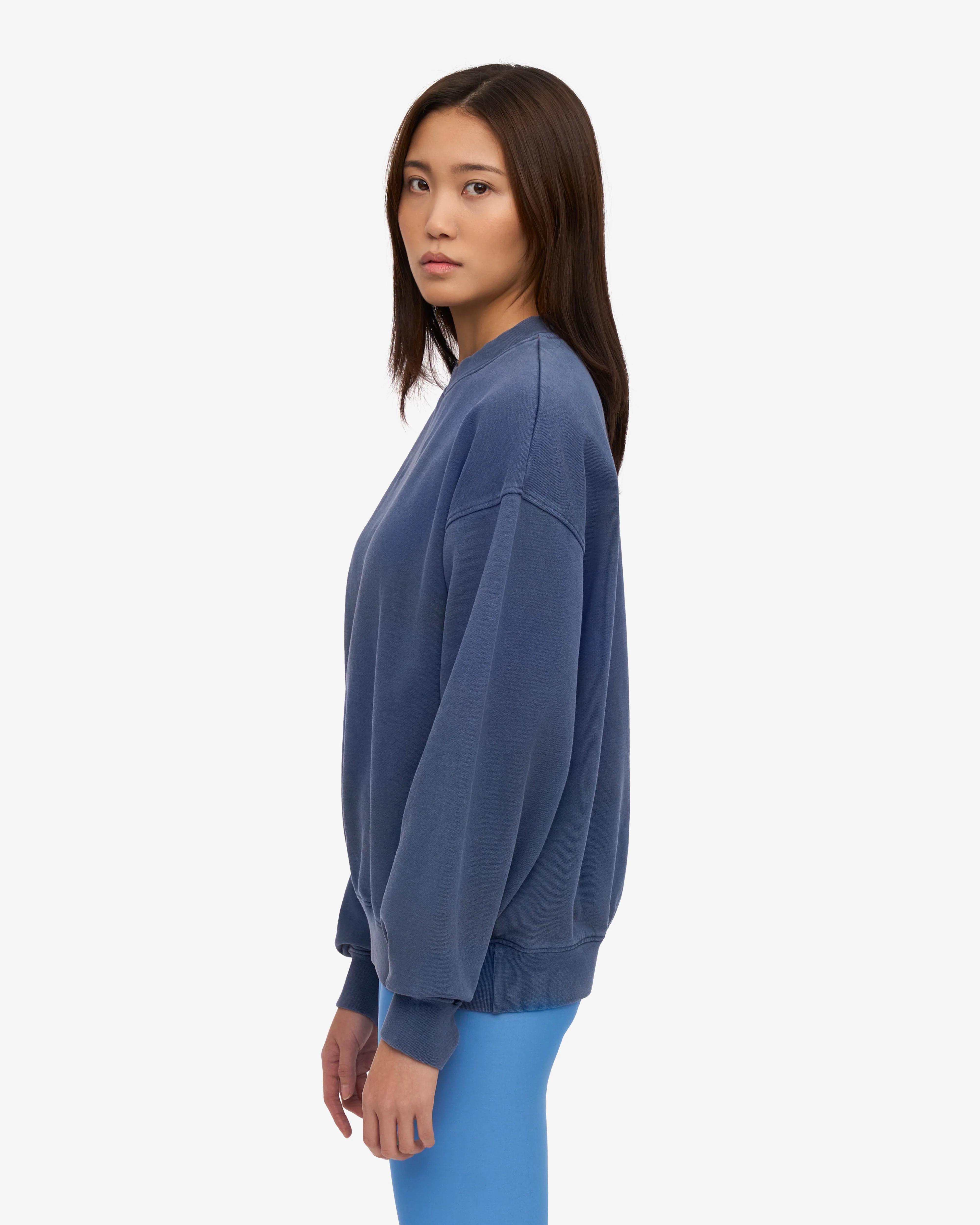 Organic Oversized Crew - Neptune Blue