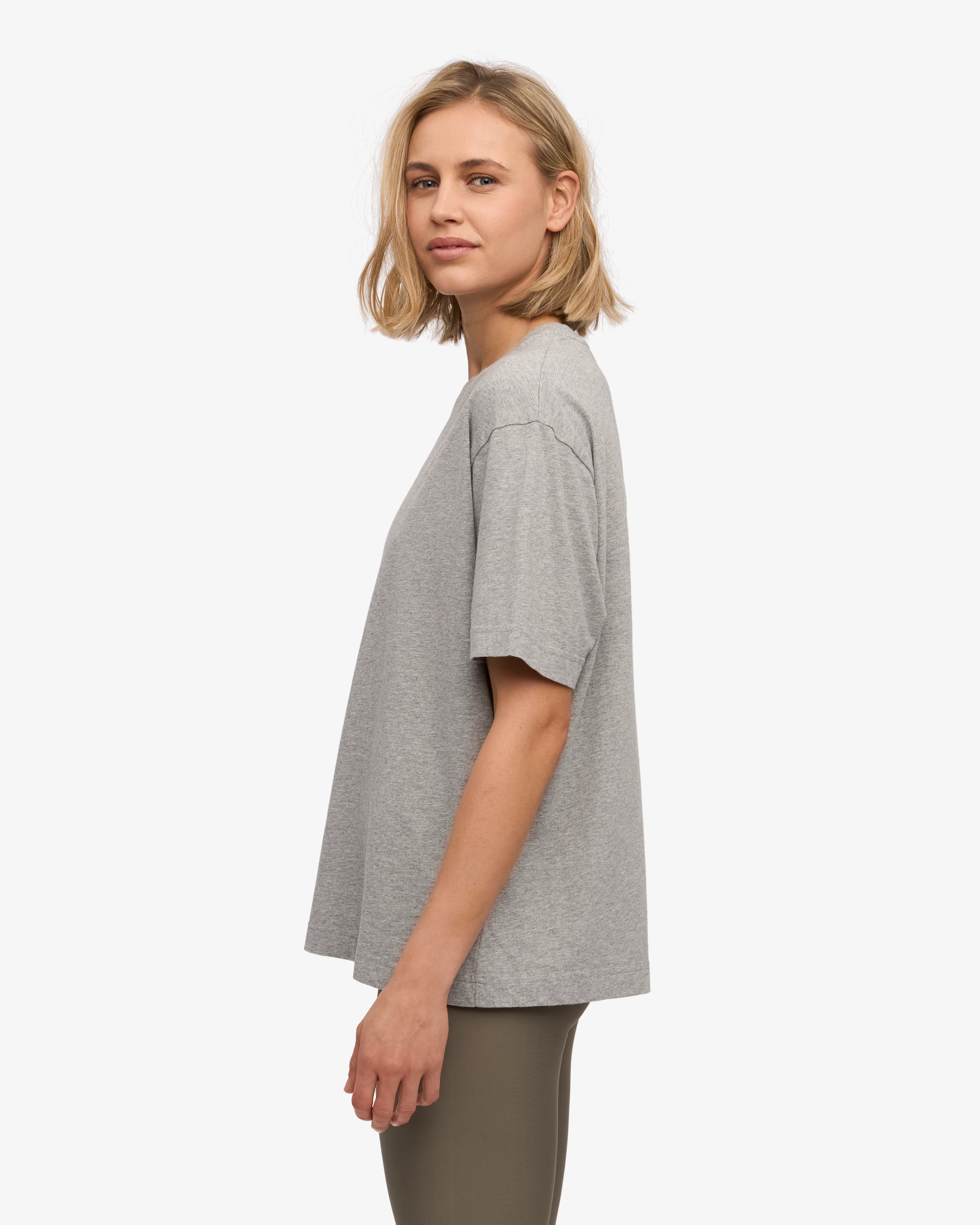Oversized Organic T-Shirt - Heather Grey