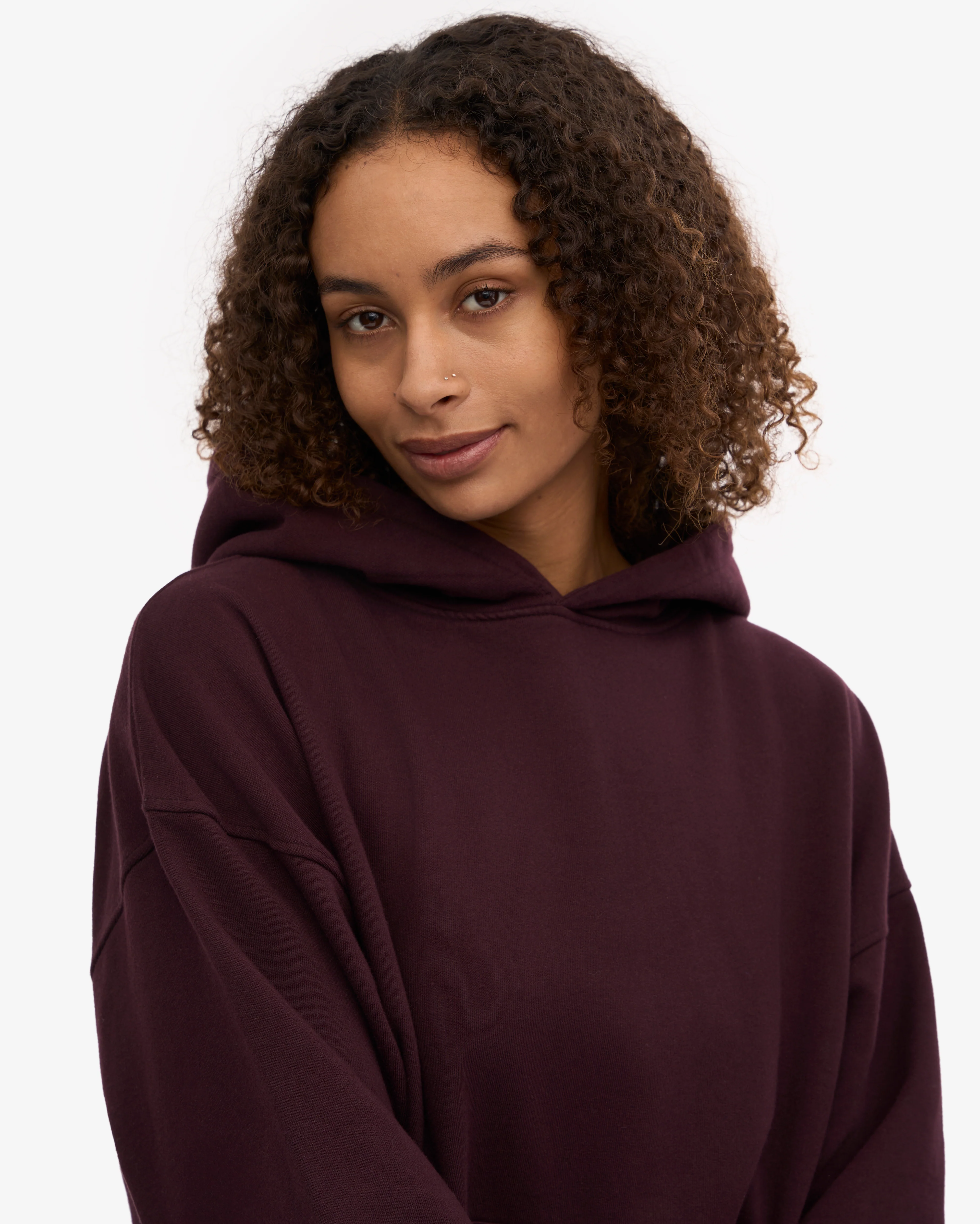 Organic Oversized Hood - Oxblood Red