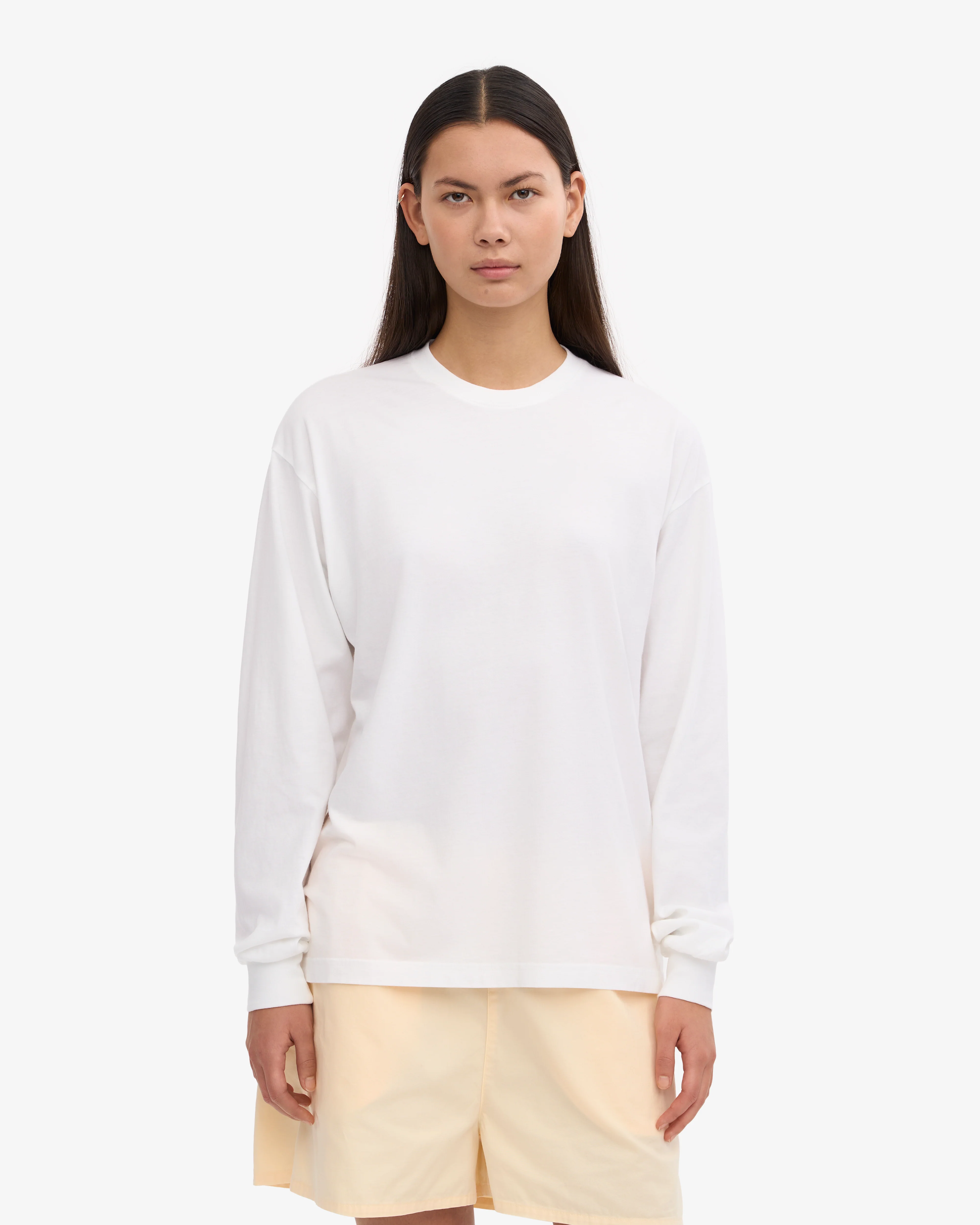 Oversized Organic LS T-Shirt - Optical White