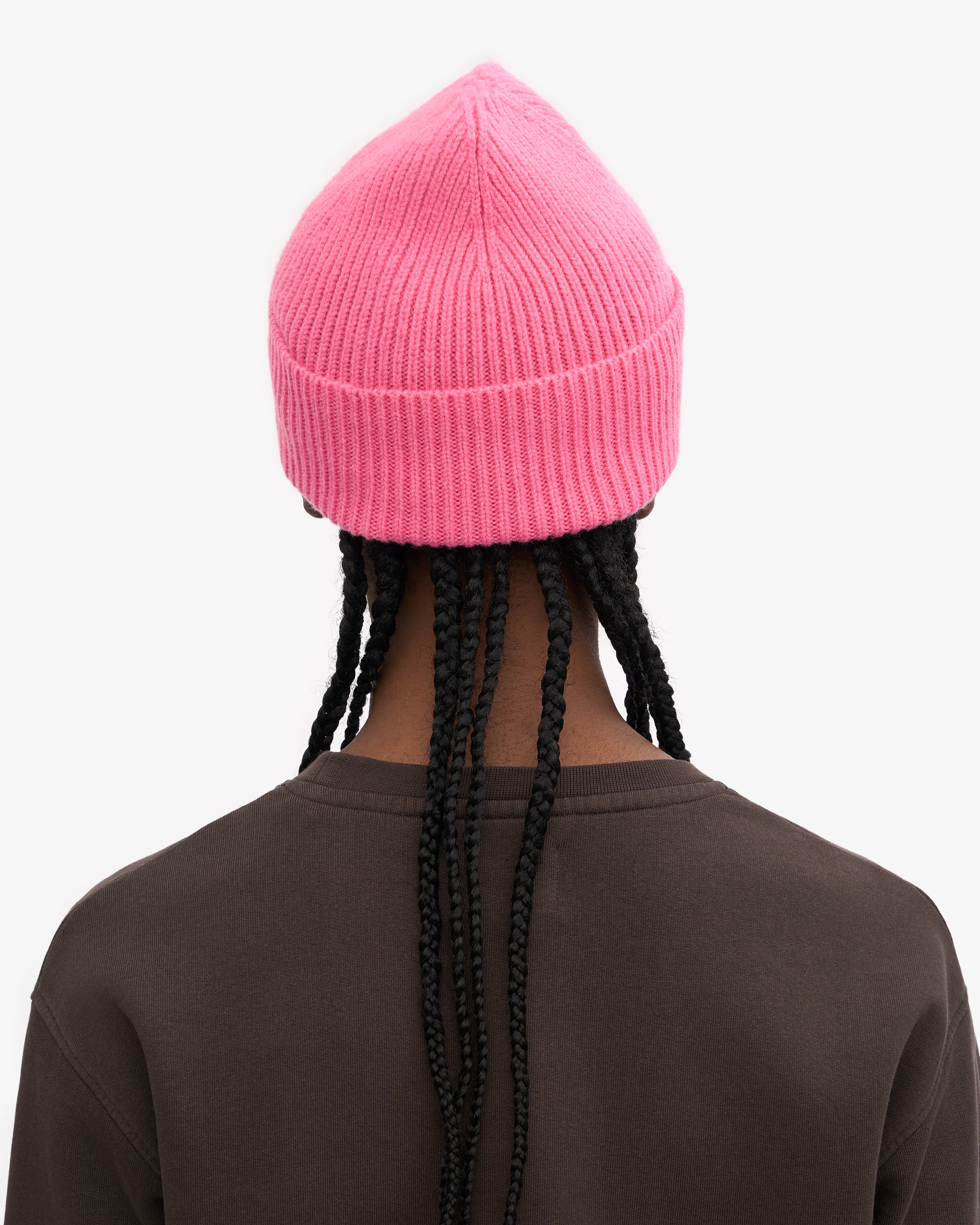 Merino Wool Beanie - Bubblegum Pink