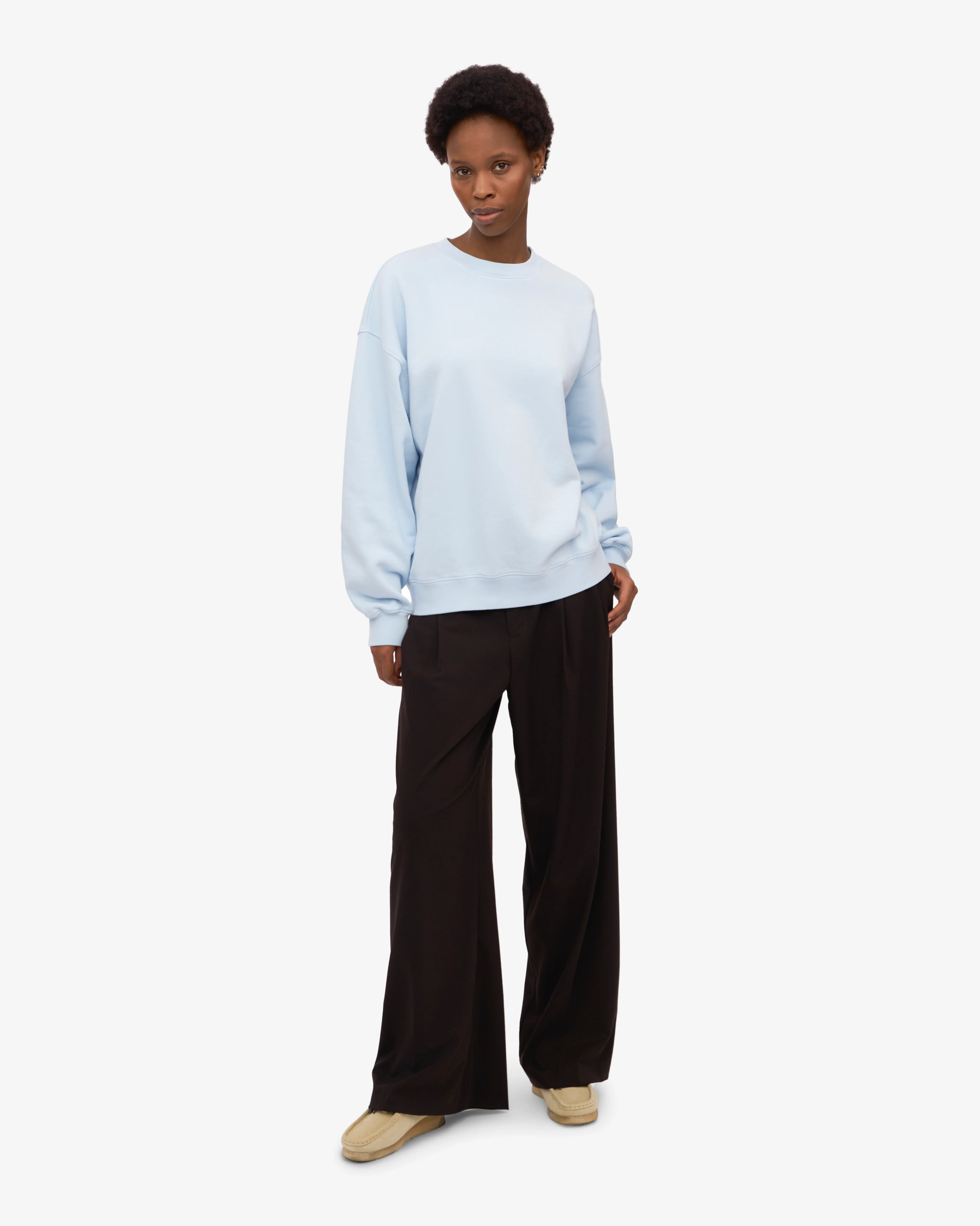 Organic Oversized Crew - Polar Blue