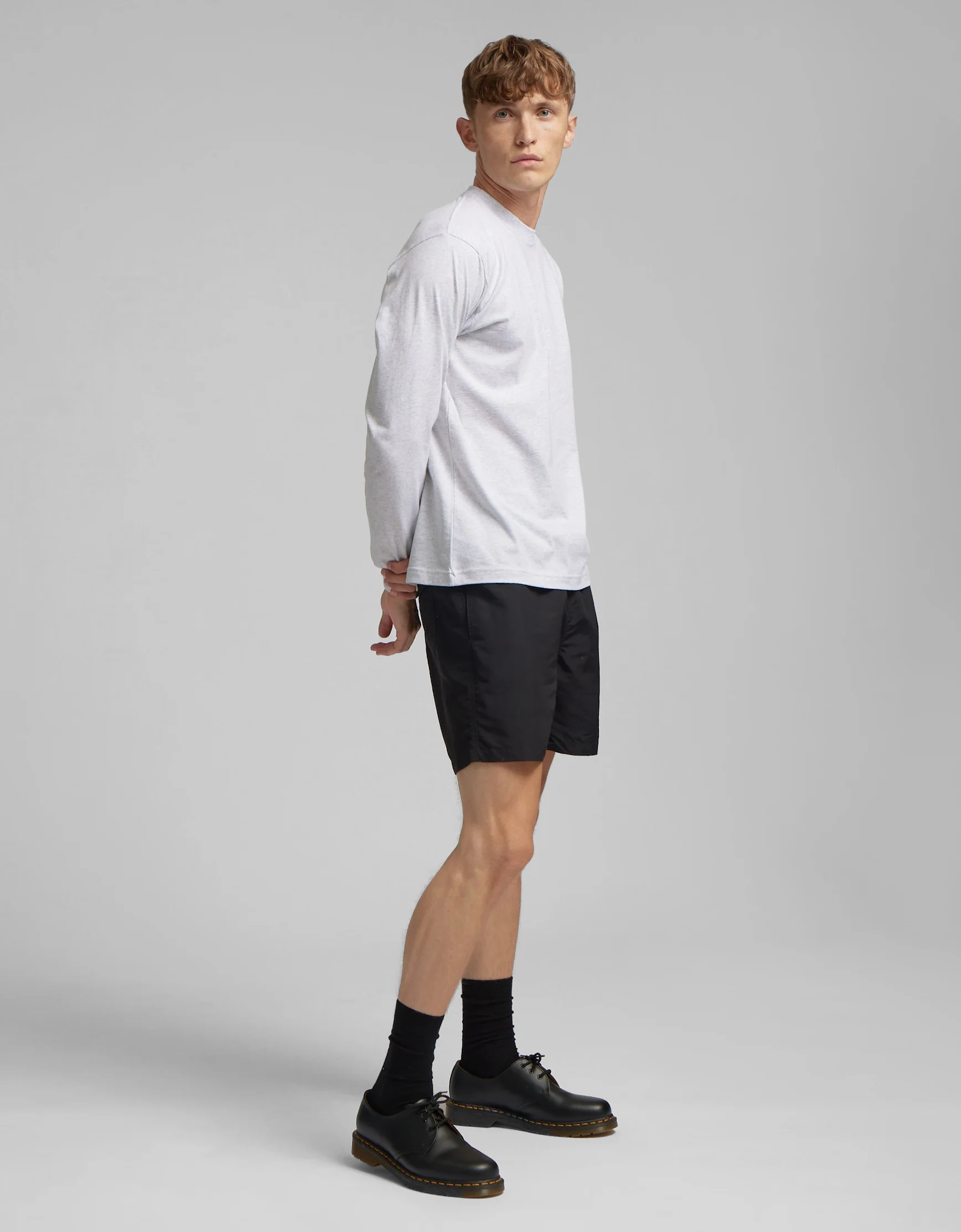 Oversized Organic LS T-Shirt - Faded Grey