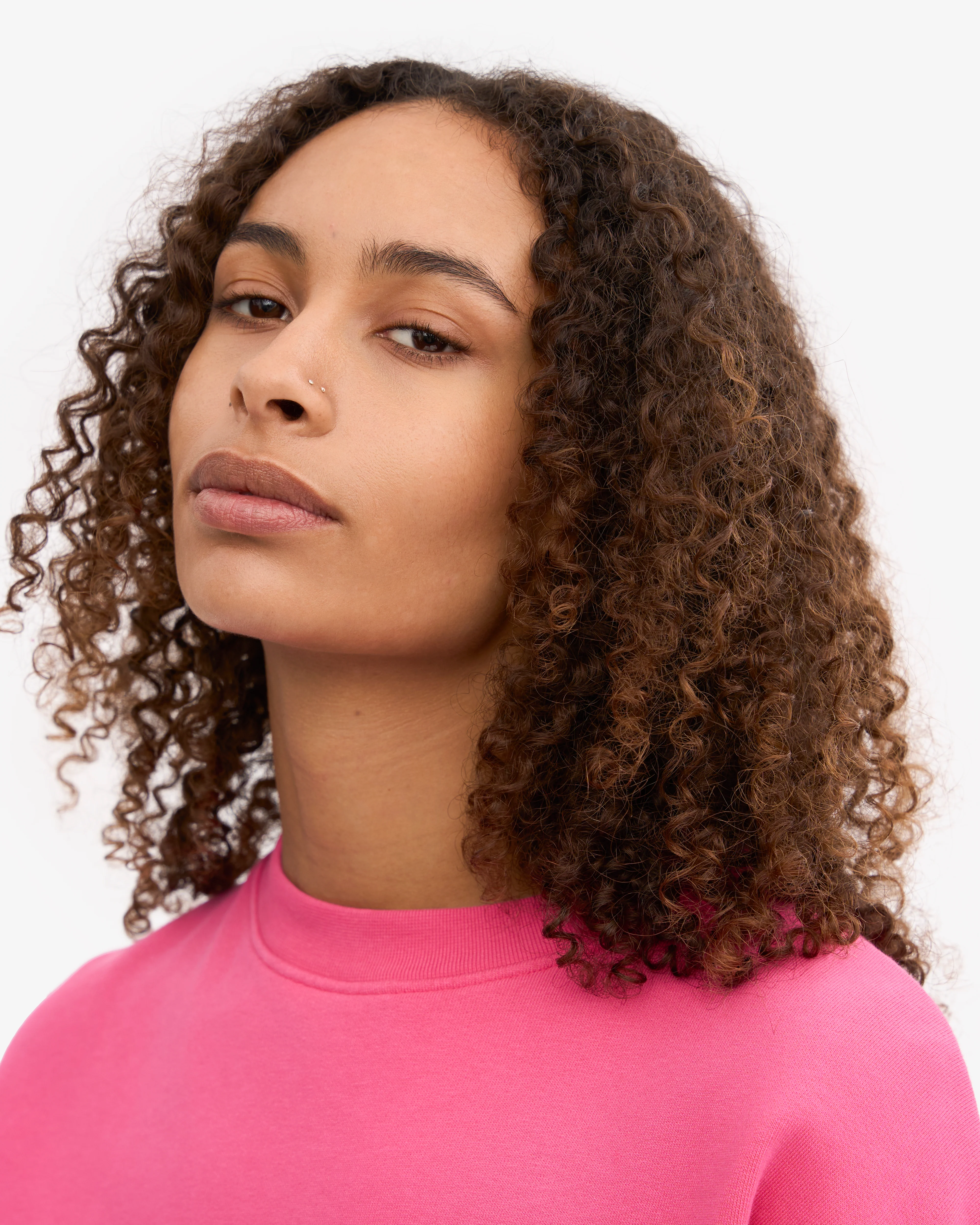 Organic Oversized Crew - Bubblegum Pink