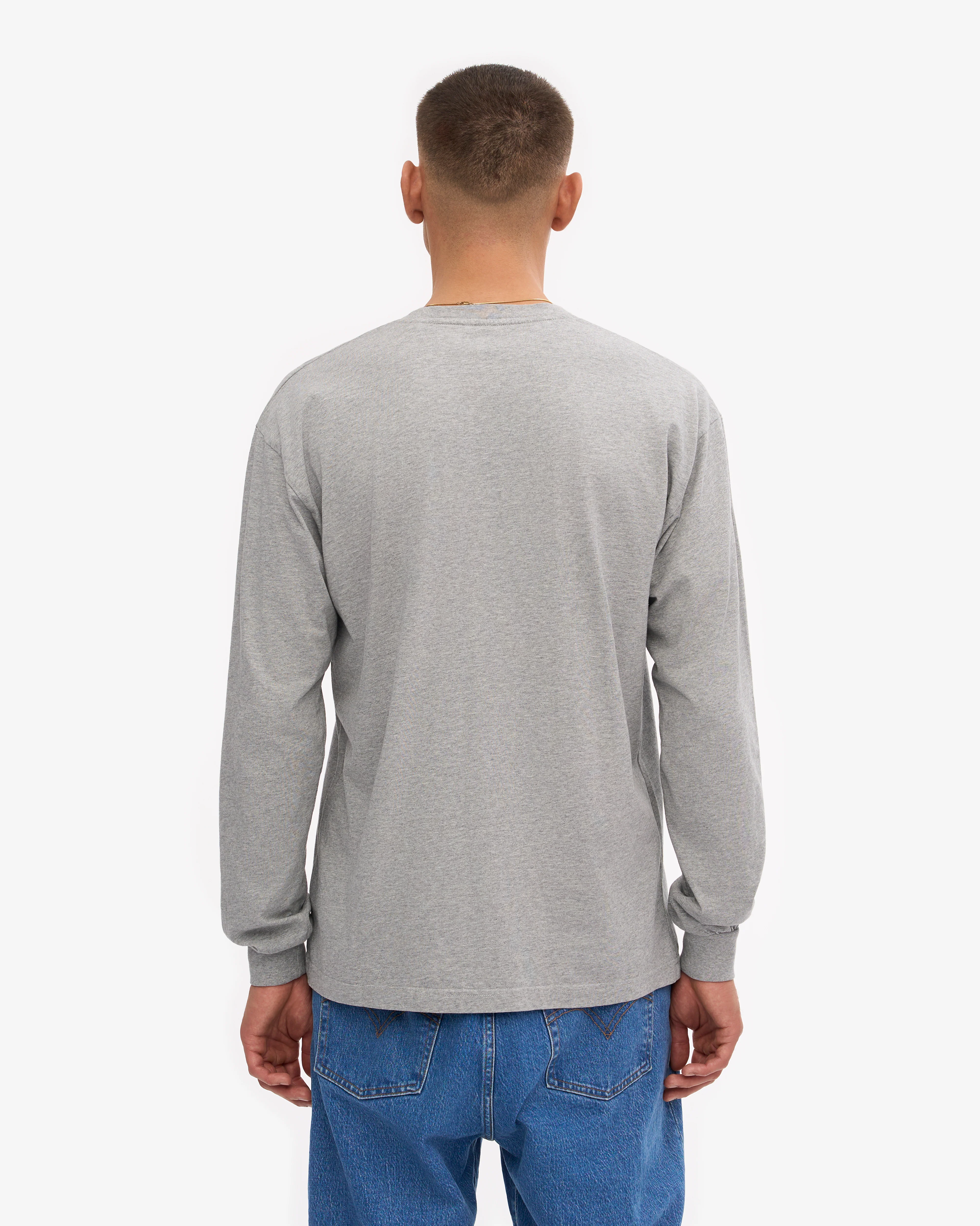 Oversized Organic LS T-Shirt - Heather Grey
