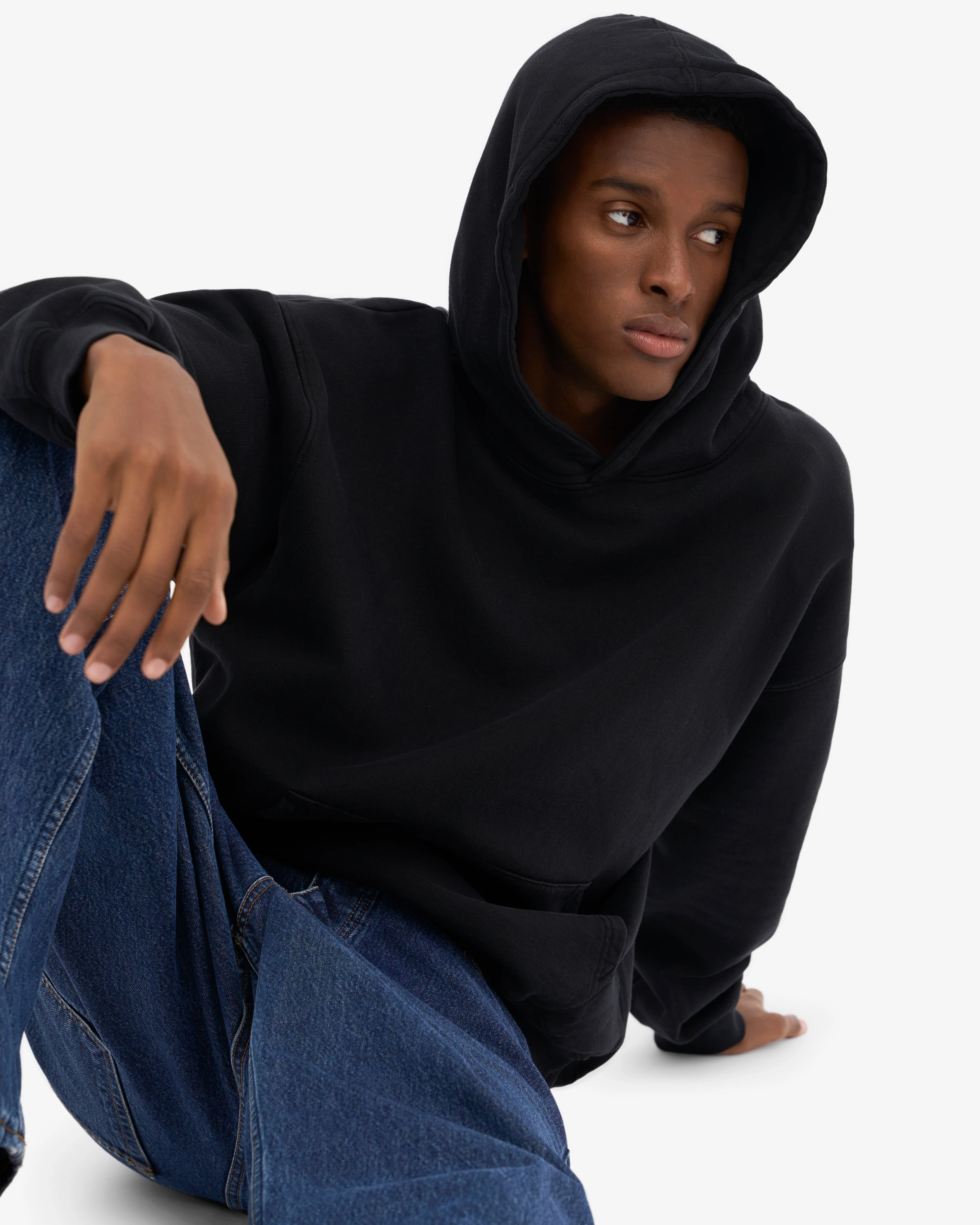 Organic Oversized Hood - Deep Black