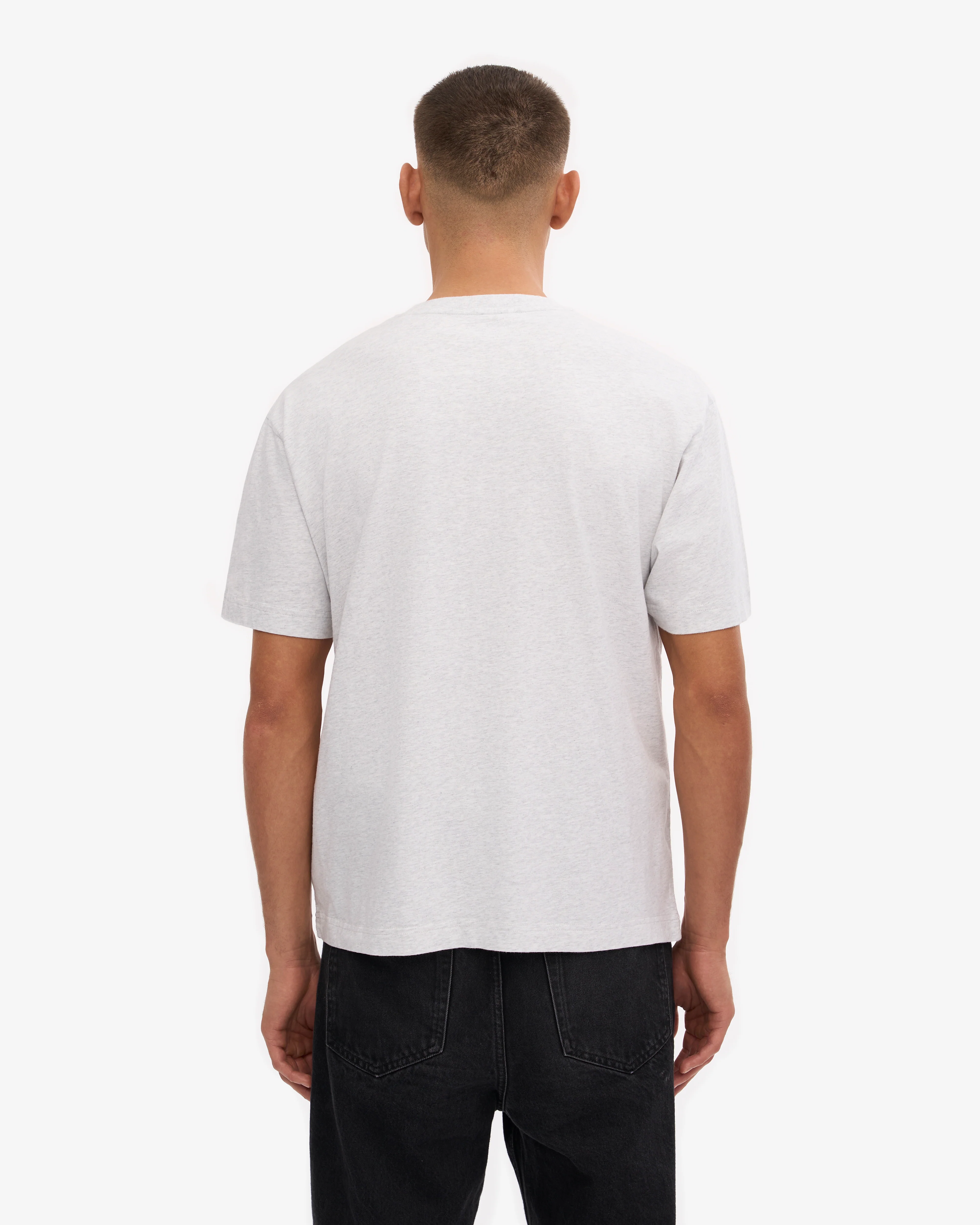 Oversized Organic T-Shirt - Snow Melange