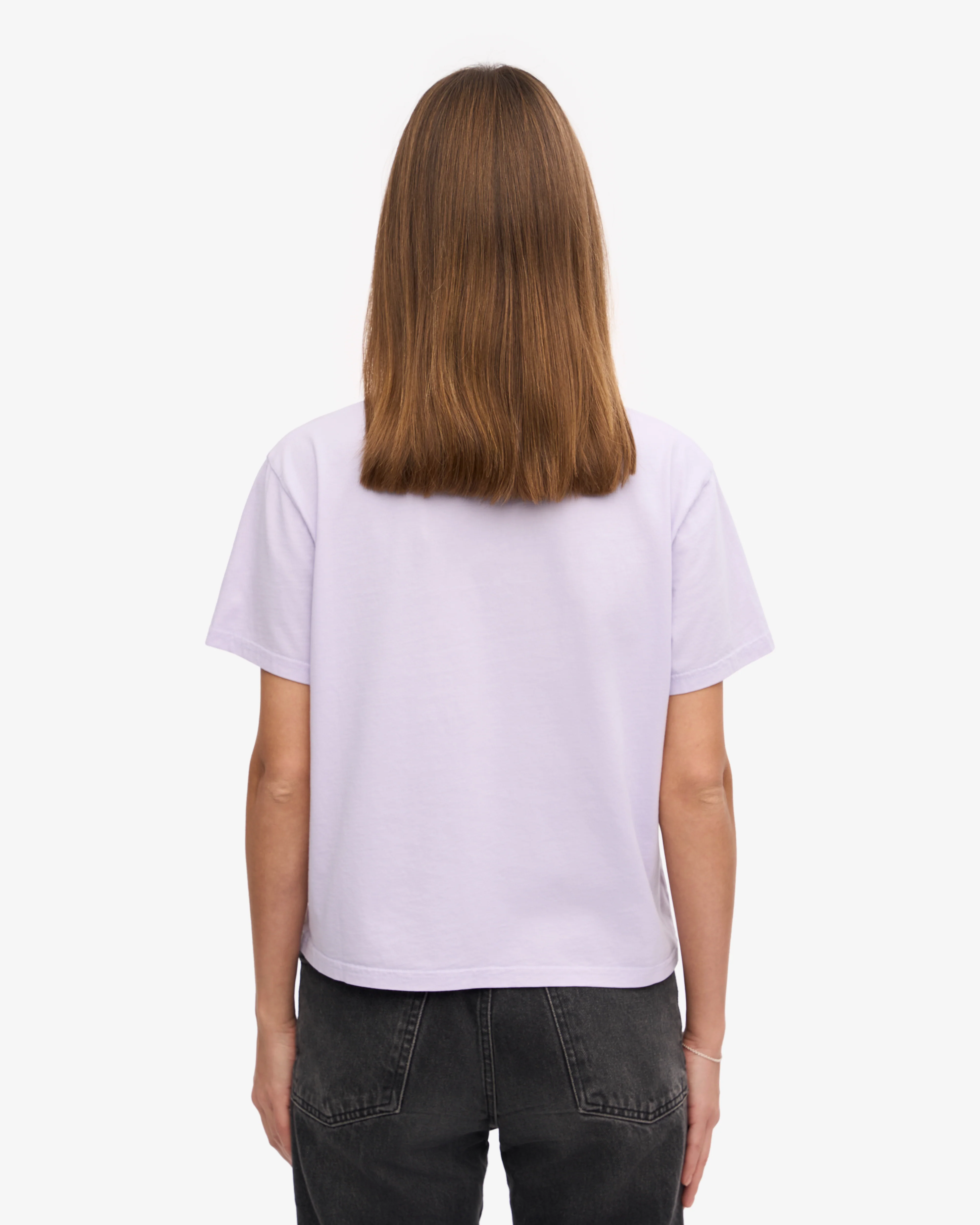 Organic Boxy Crop Tee - Soft Lavender