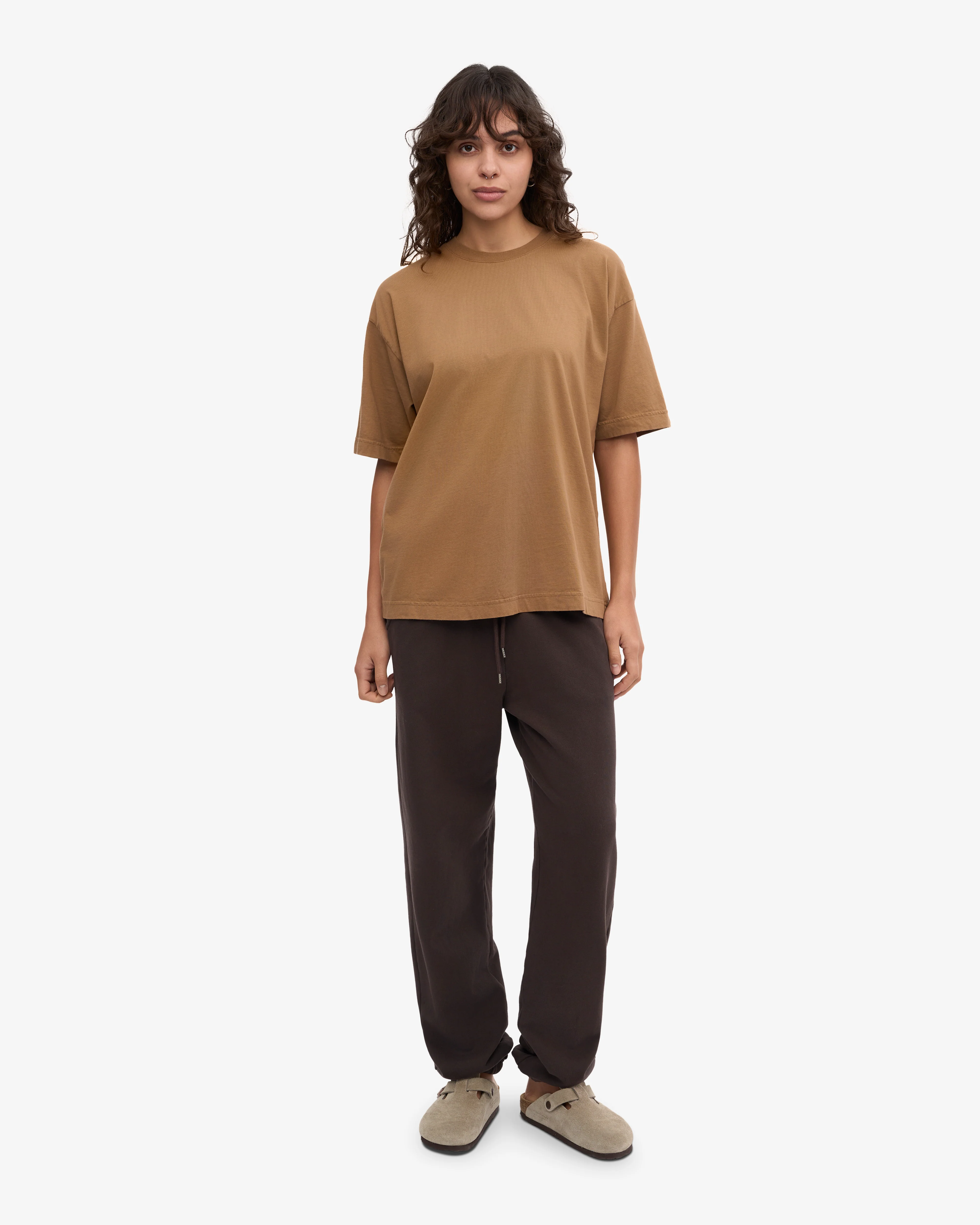 Oversized Organic T-Shirt - Sahara Camel