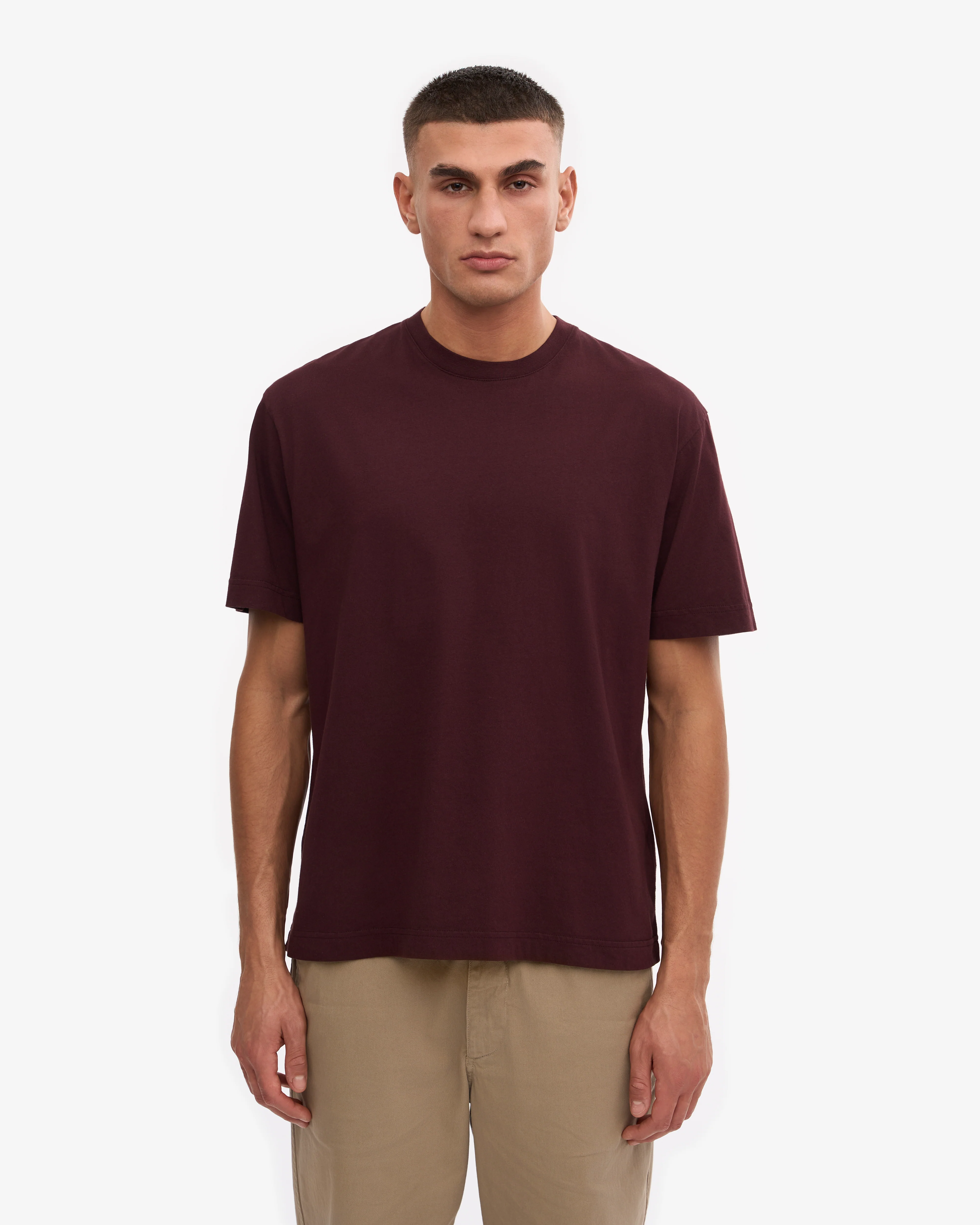 Oversized Organic T-Shirt - Oxblood Red