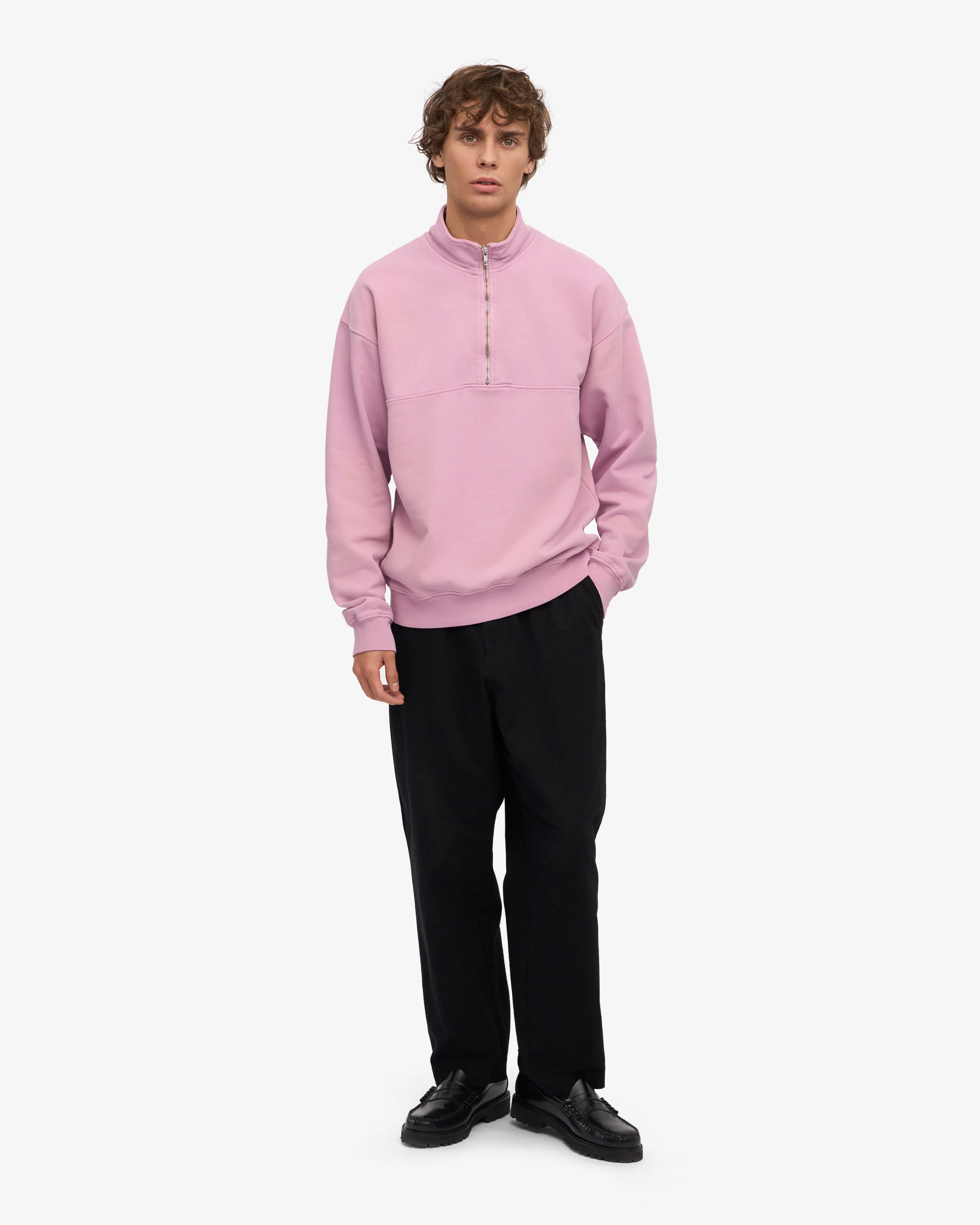 Organic Quarter Zip - Cherry Blossom