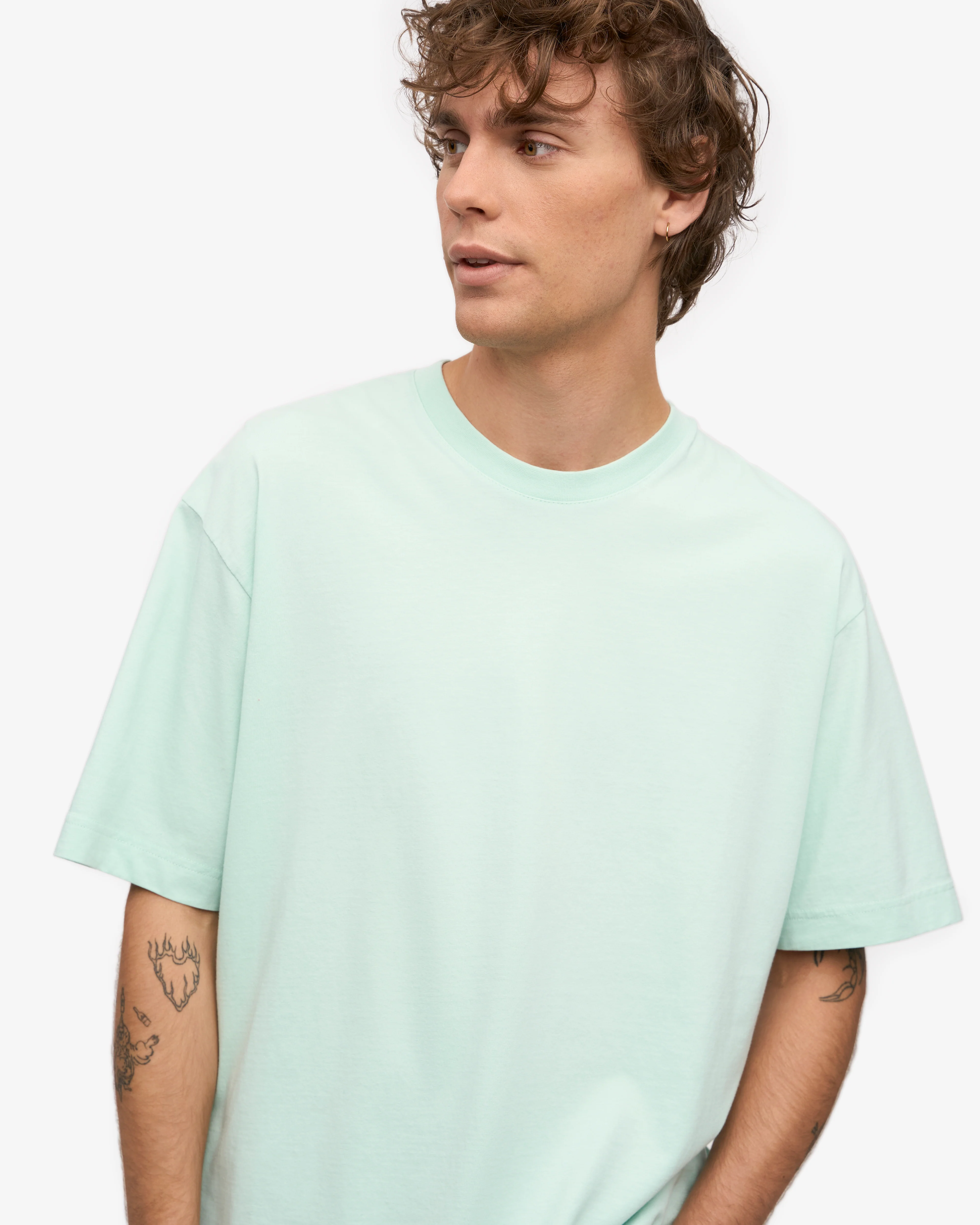 Oversized Organic T-Shirt - Light Aqua