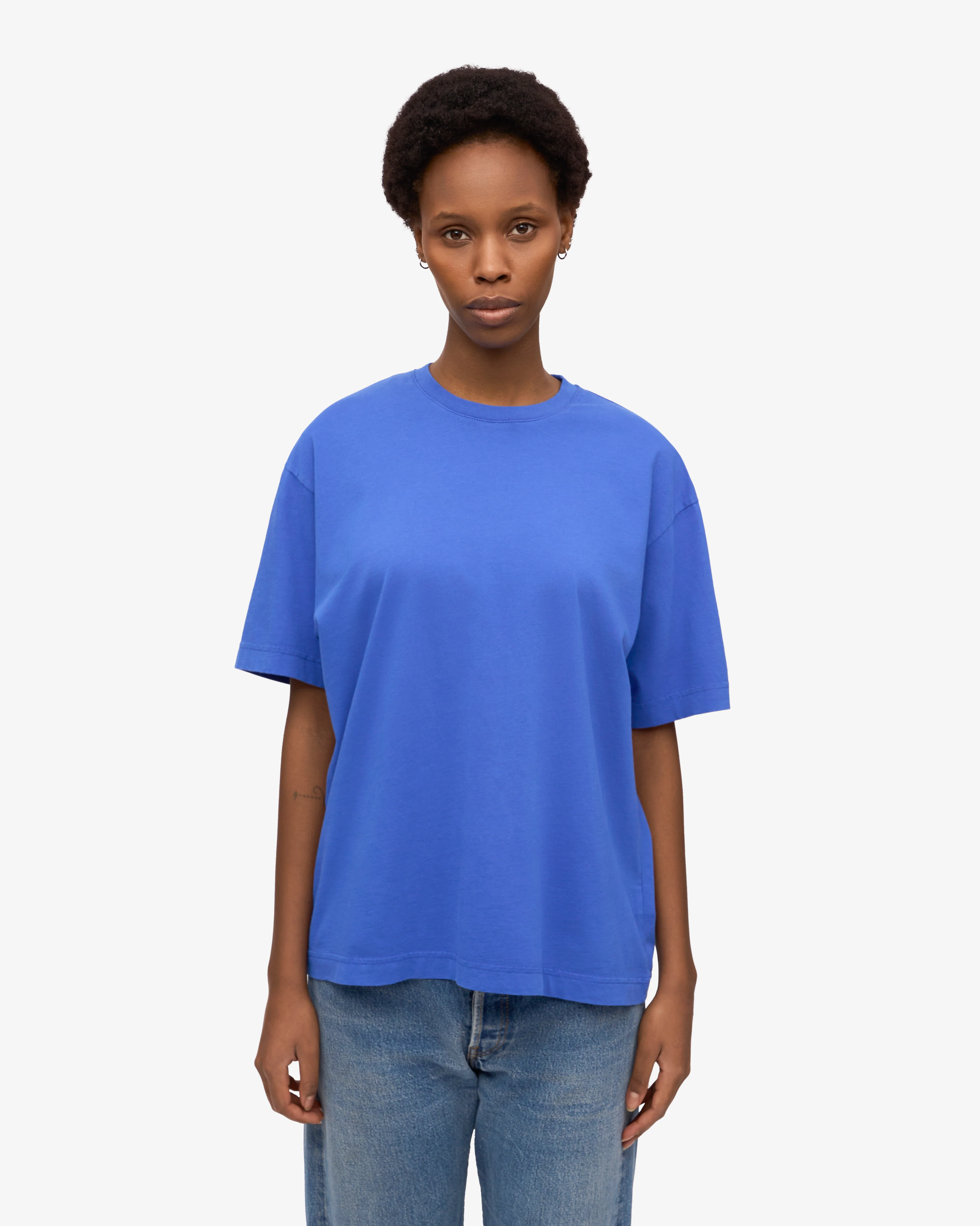 Oversized Organic T-Shirt - Sapphire Blue