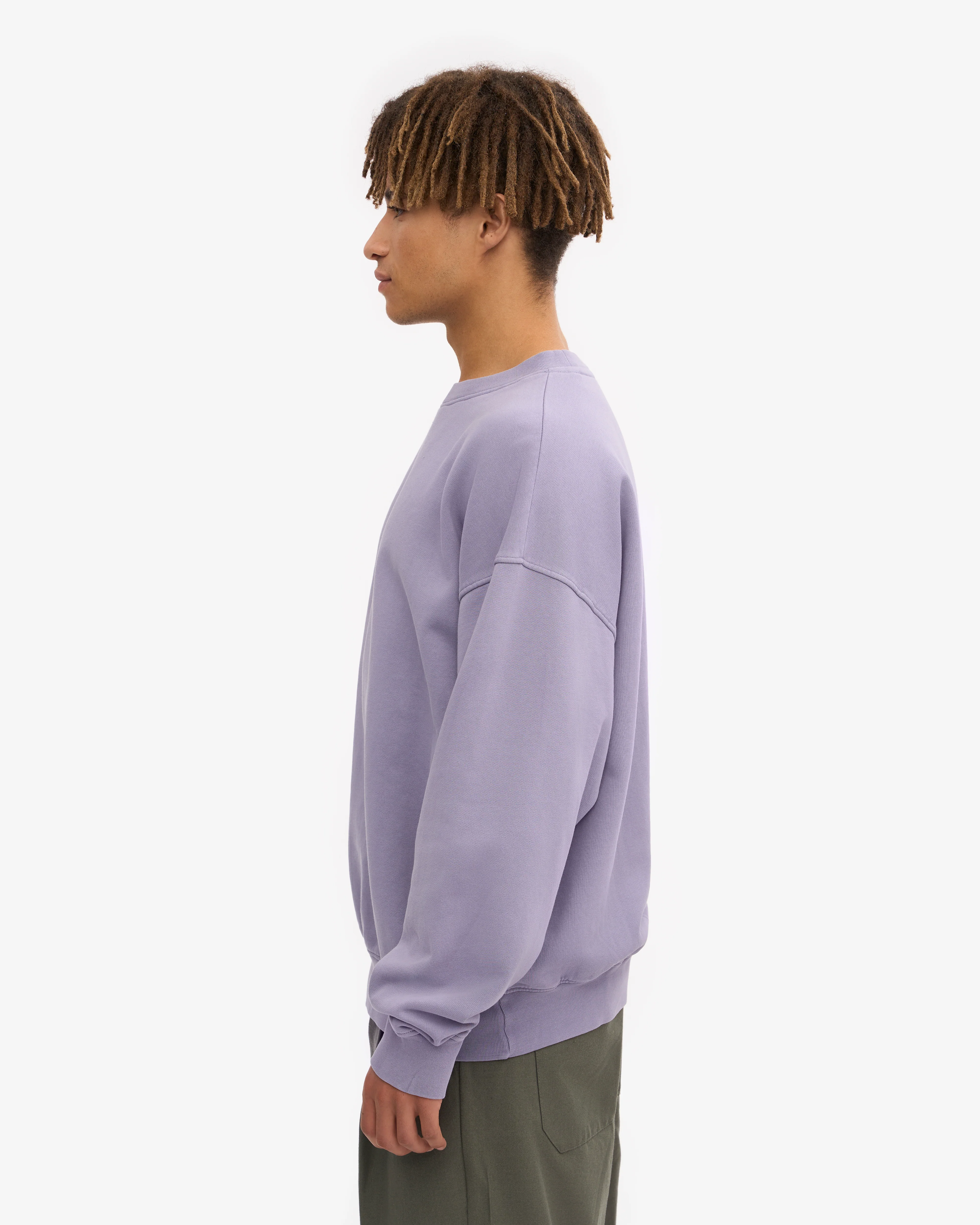 Organic Oversized Crew - Purple Jade